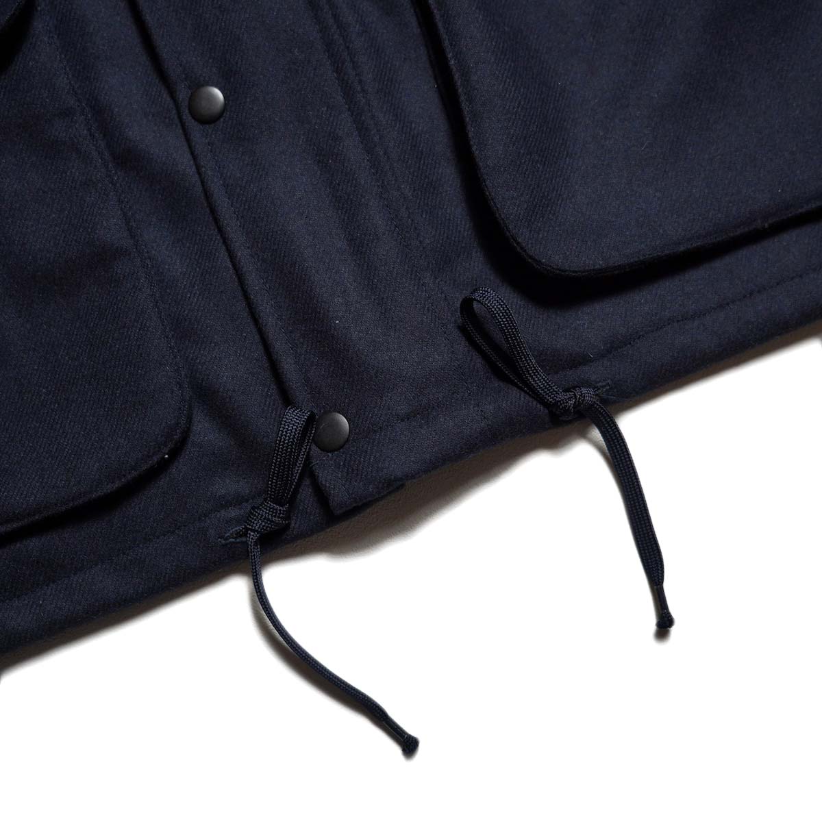 PORTRAITE / Classic Field Jacket-Short (Dark Navy Wool) 裾コード