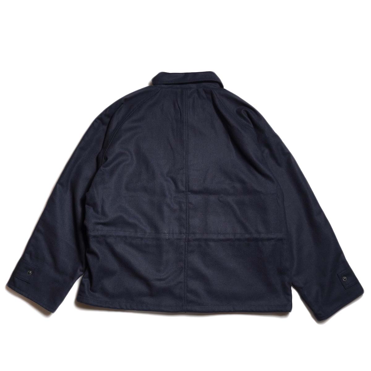 PORTRAITE / Classic Field Jacket-Short (Dark Navy Wool) 背面