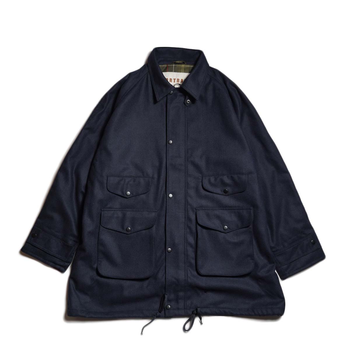 PORTRAITE / Classic Field Jacket-Long (Dark Navy Wool)