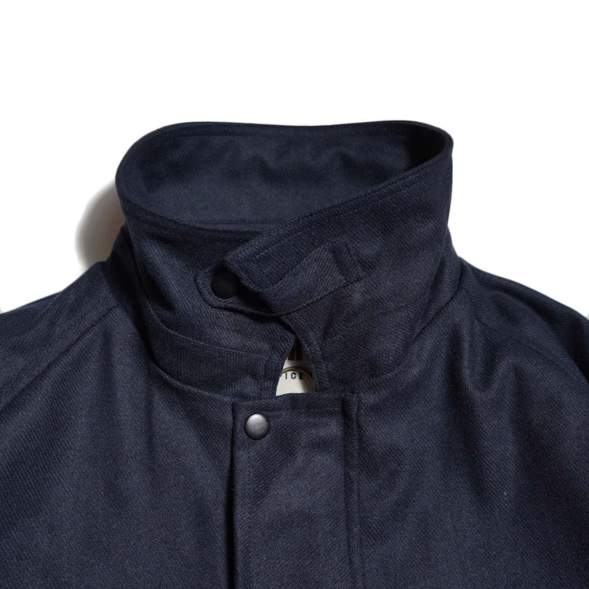 PORTRAITE / Classic Field Jacket-Long (Dark Navy Wool) チンストラップ