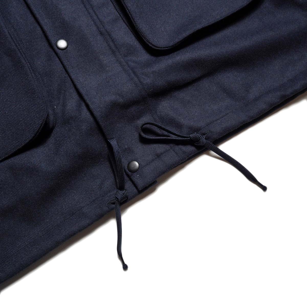 PORTRAITE / Classic Field Jacket-Long (Dark Navy Wool) 裾コード