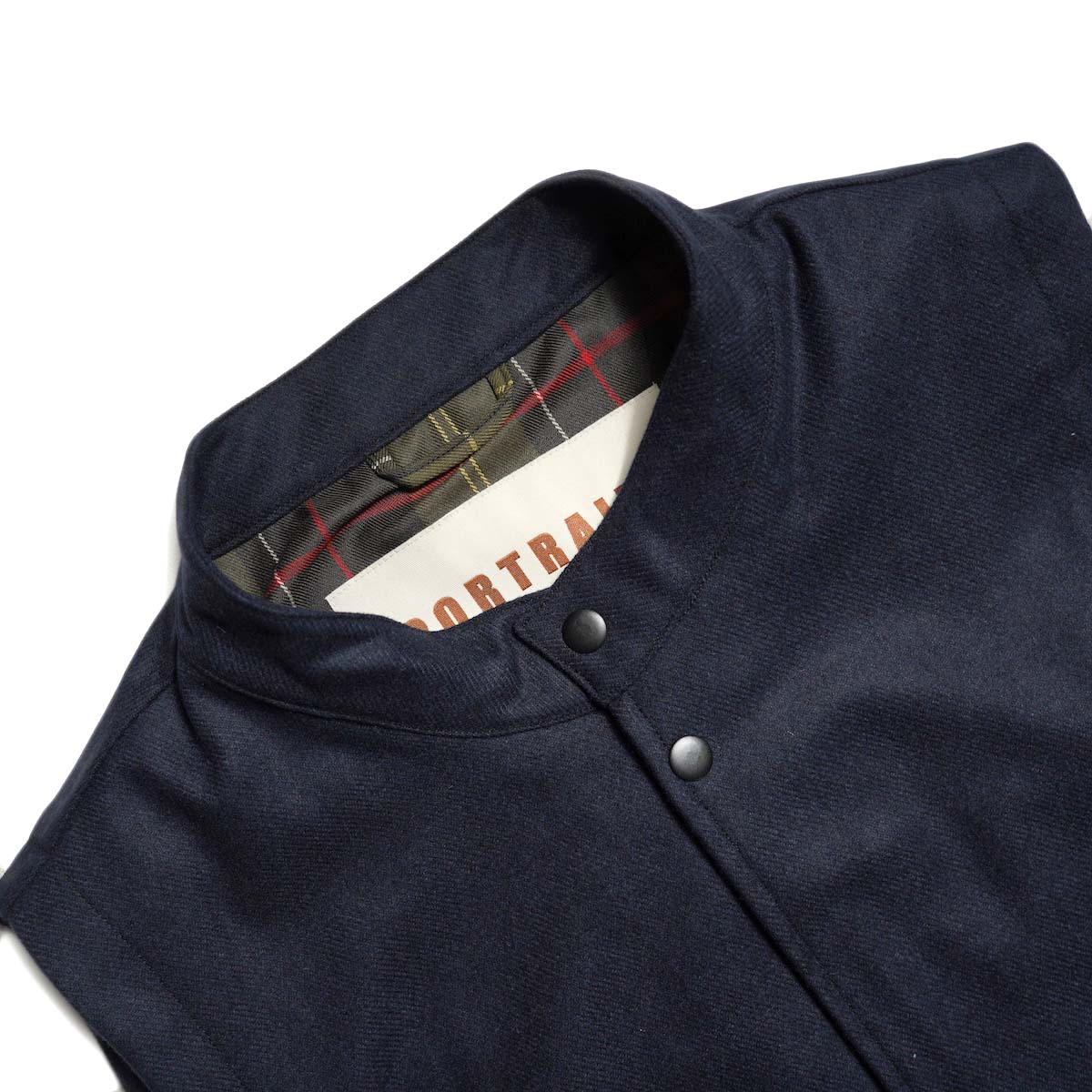 PORTRAITE / Over Vest (Dark Navy Wool) 襟元