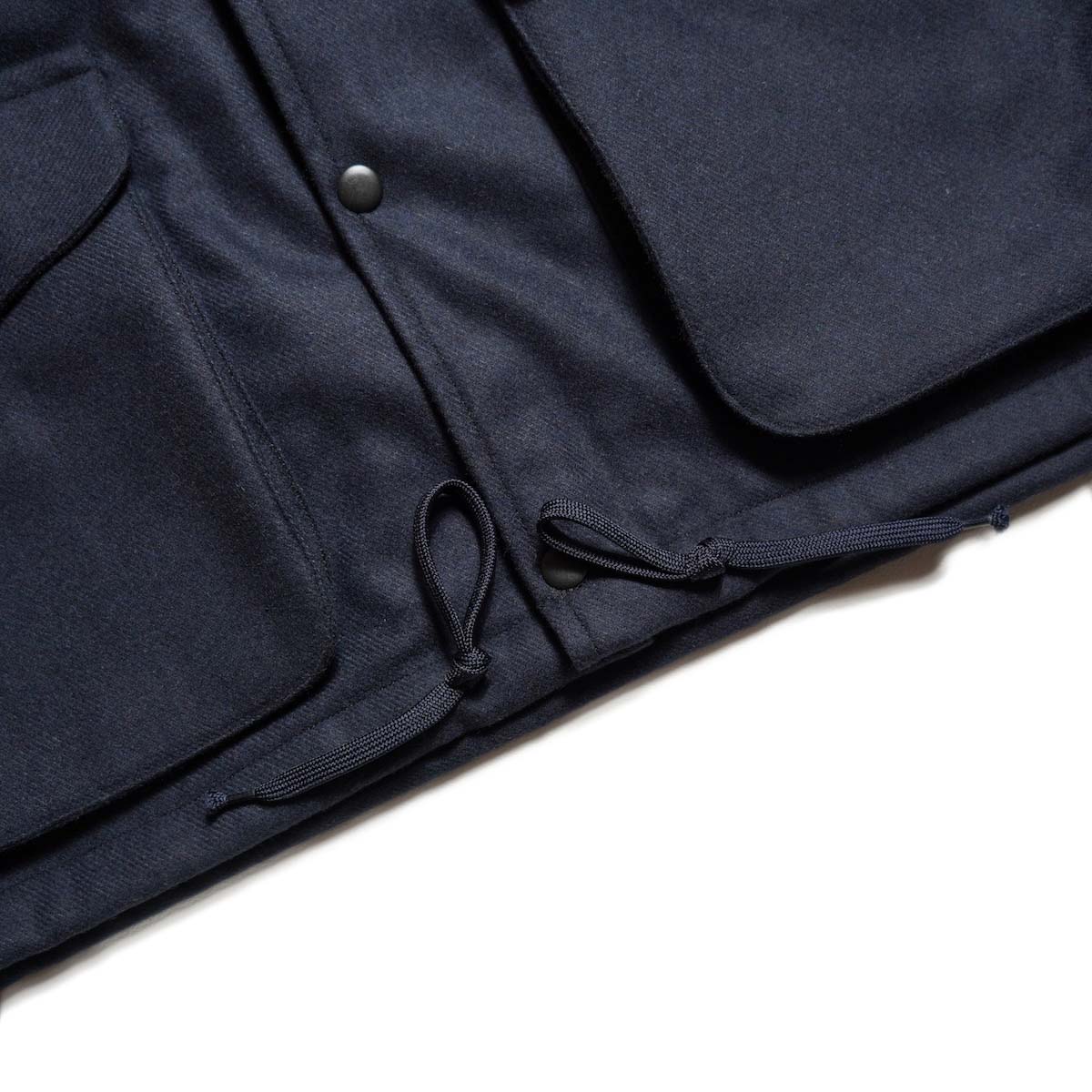 PORTRAITE / Over Vest (Dark Navy Wool) 裾コード