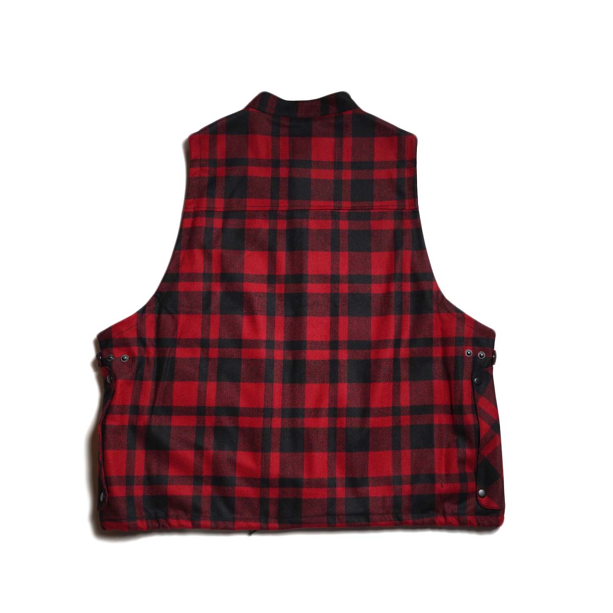 PORTRAITE / Over Vest (Red×Black Herringbone Check) 背面