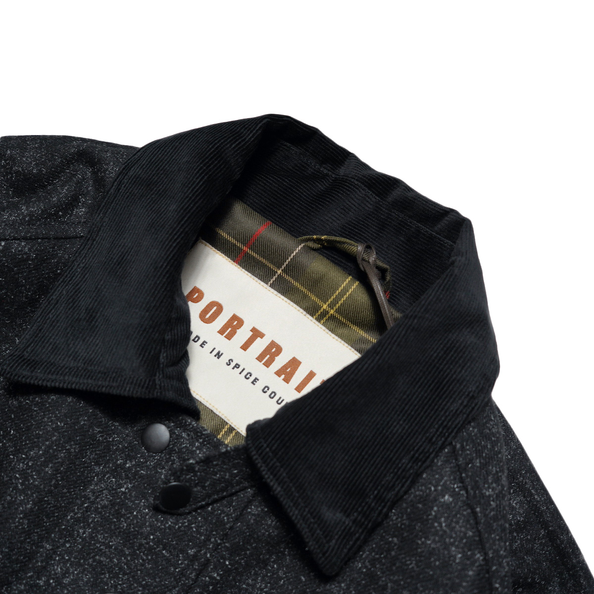 ジャケット・アウター PORTRAITE / Classic Field Jacket PORTRAITE / Classic Field Jacket Tweed - Long (Charcoal)