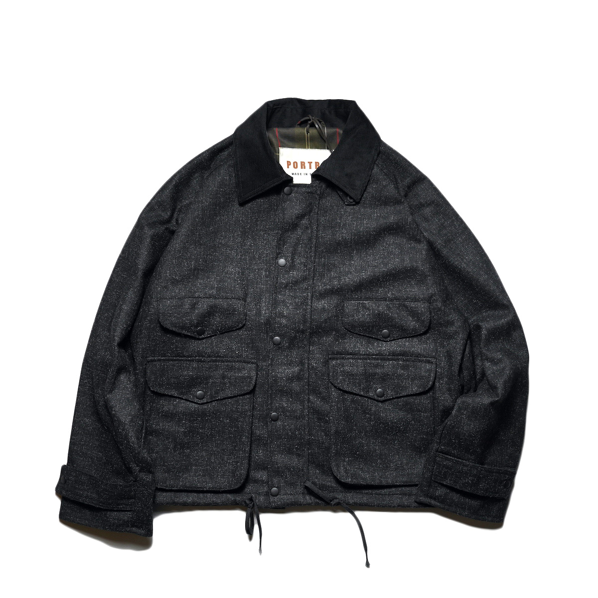 PORTRAITE ジャケット ショート PORTRAITE / Classic Field Jacket Tweed - Short (Charcoal)