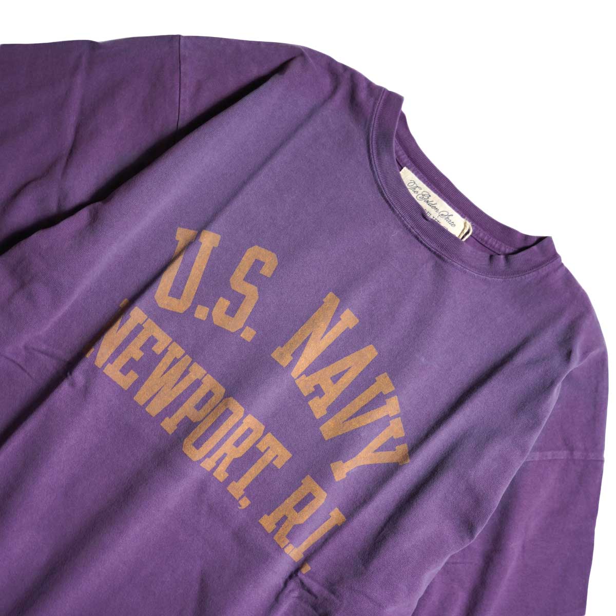 REMI RELIEF / SP加⼯14/天竺T(U.S. NAVY)日焼け＆ペンキ加工 (P.Navy)ネック