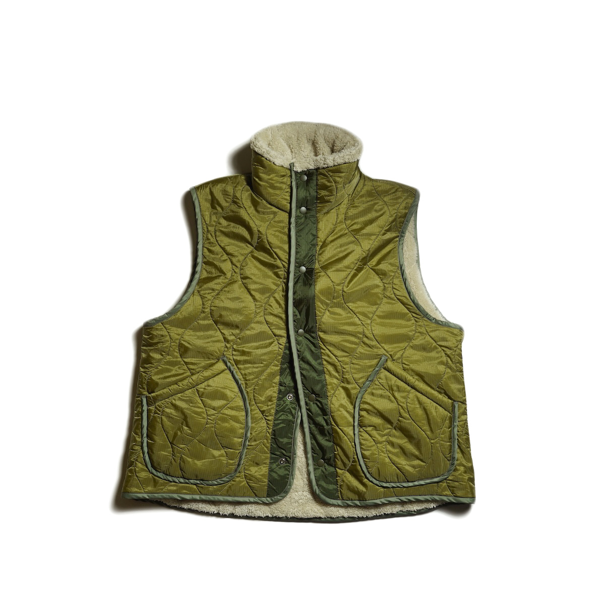 レミレリーフ　フリースベスト REMI RELIEF（レミ レリーフ） ナチュラル加工デニムダウンベスト