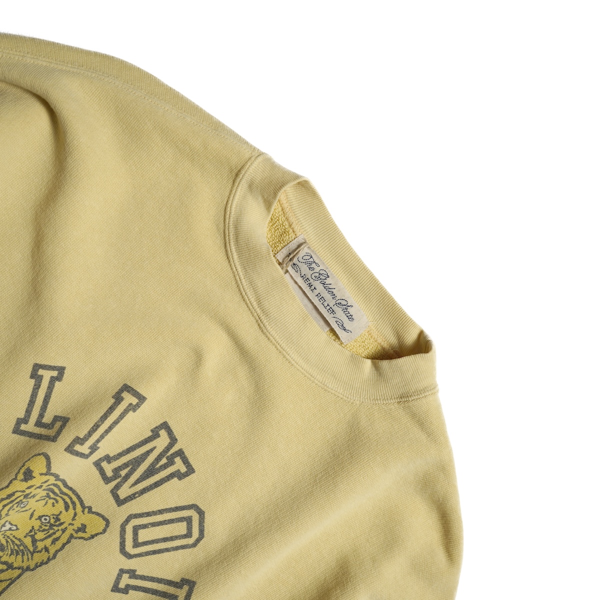 REMI RELIEF / SP加工3飛び裏毛クルー - ILLINOIS (Light Yellow)