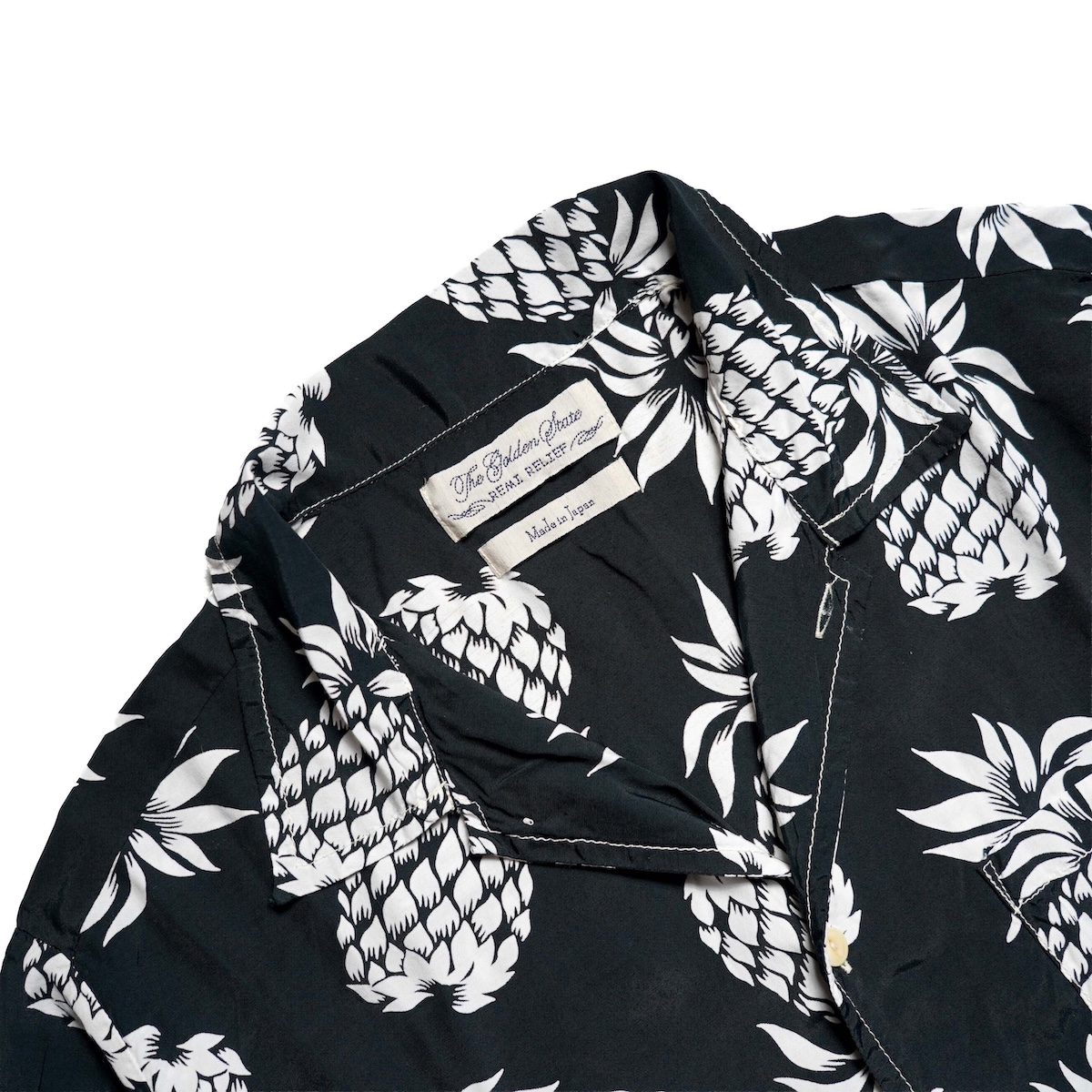 REMI RELIEF / パイナップル柄アロハシャツ (Black)