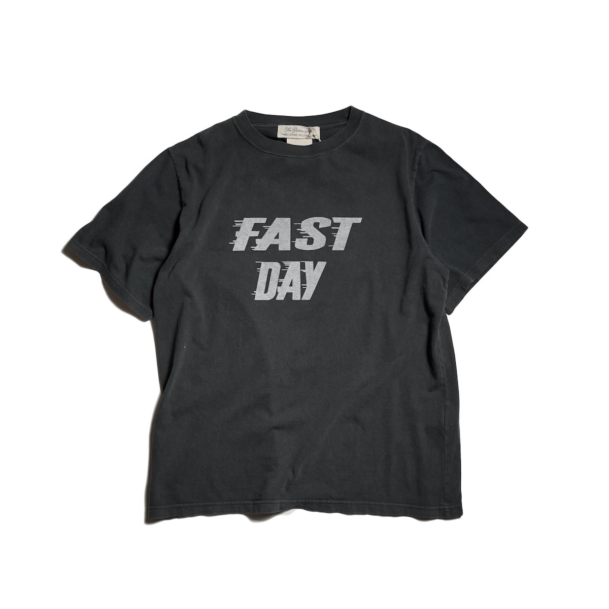 REMI RELIEF / HARD SP加工20/-天竺レギュラーT - FAST DAY (Black) 正面