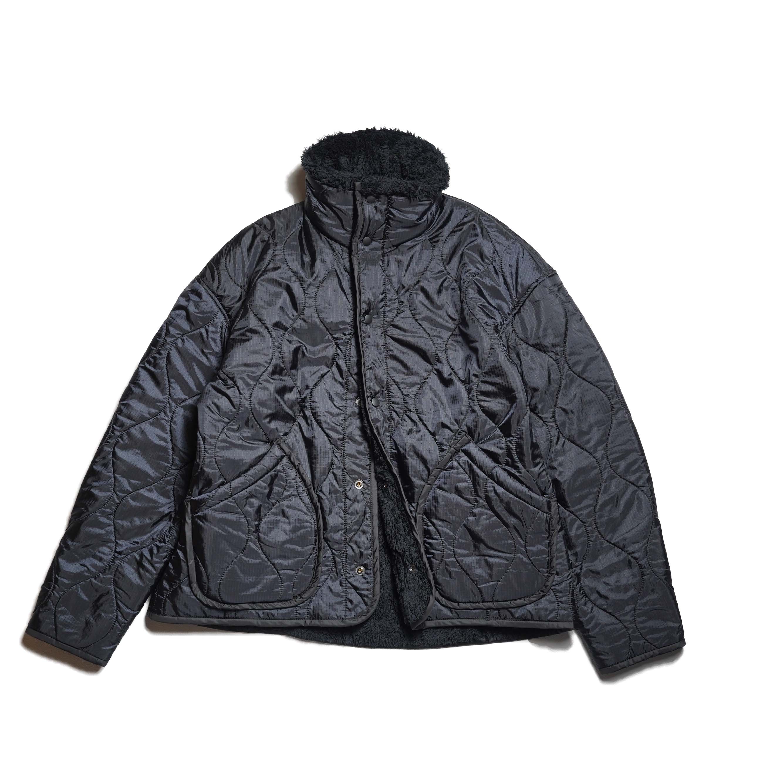REMI RELIEF / ナイロンリップボアリバーシブルJKT (Black)