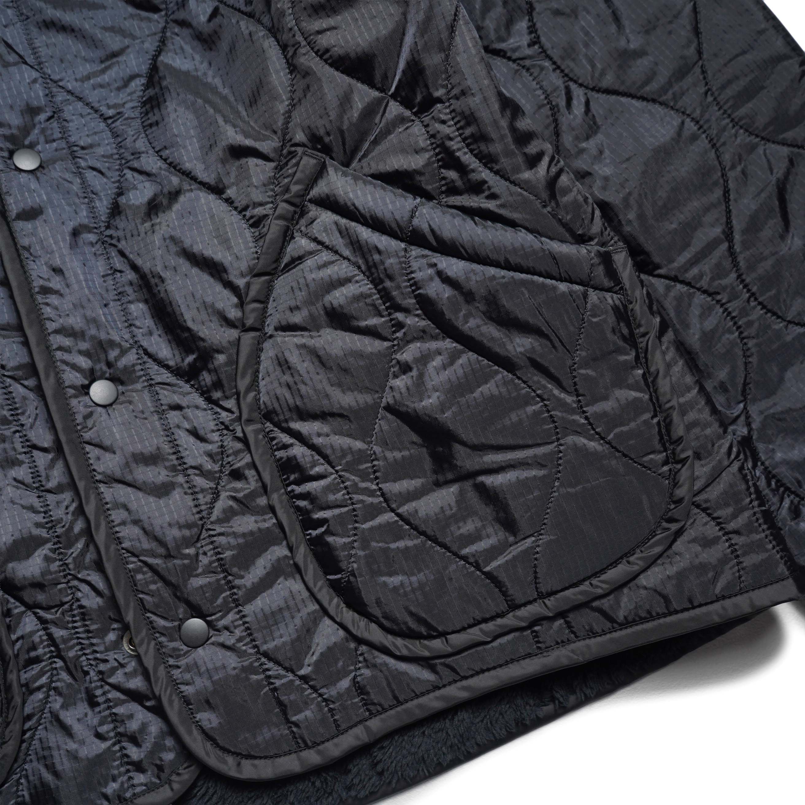 REMI RELIEF / ナイロンリップボアリバーシブルJKT (Black) A面-ポケット