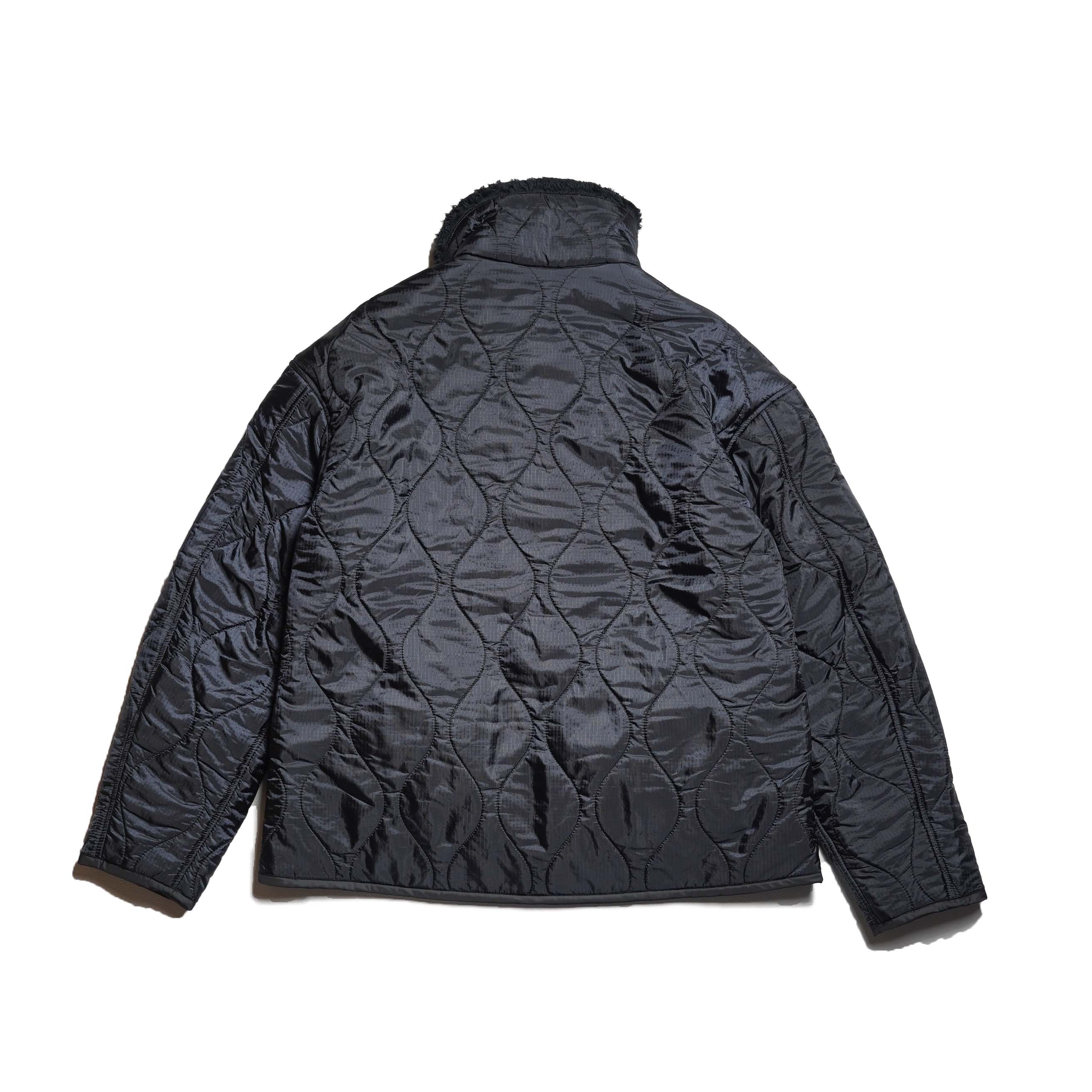 REMI RELIEF / ナイロンリップボアリバーシブルJKT (Black) A面-背面