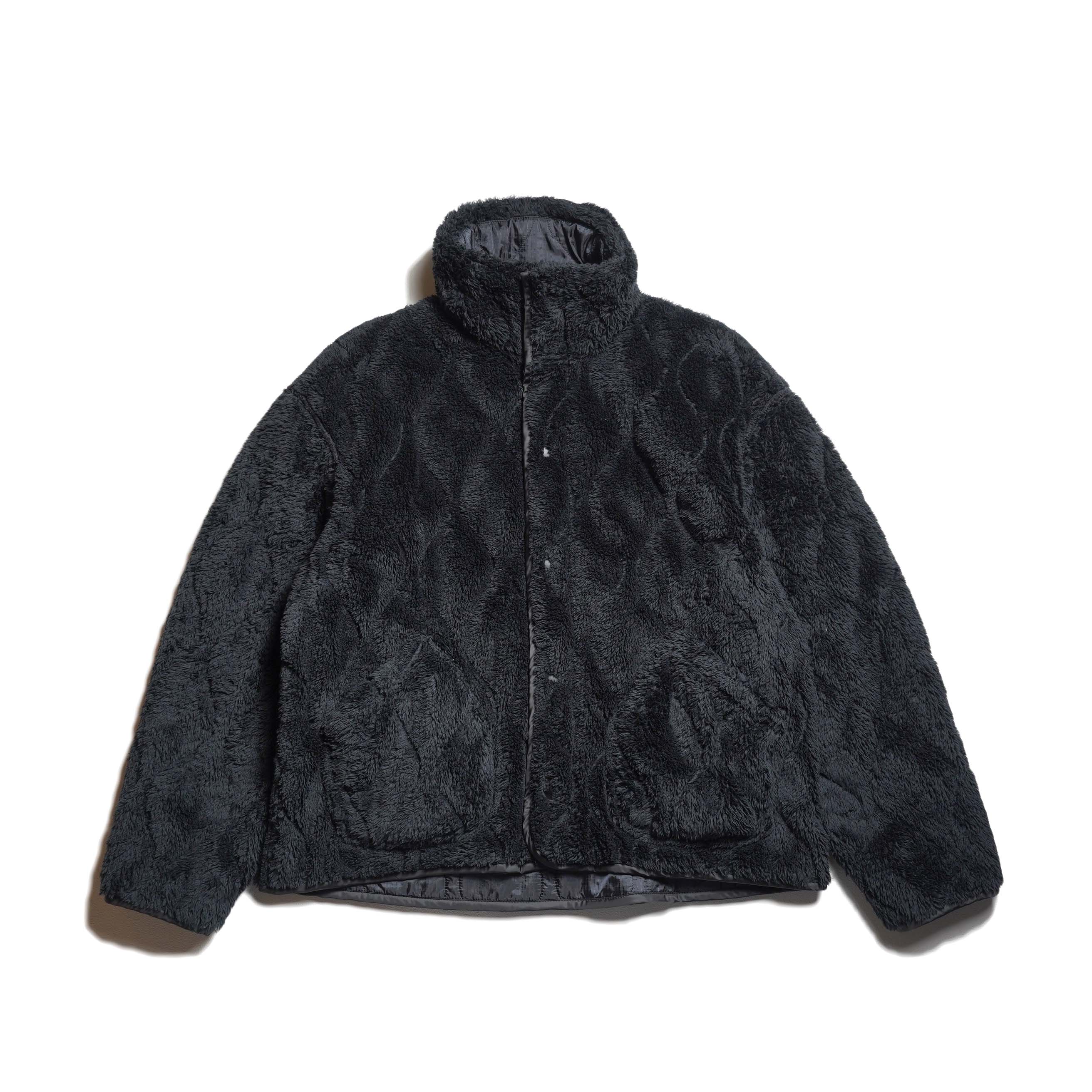 REMI RELIEF / ナイロンリップボアリバーシブルJKT (Black) B面-正面