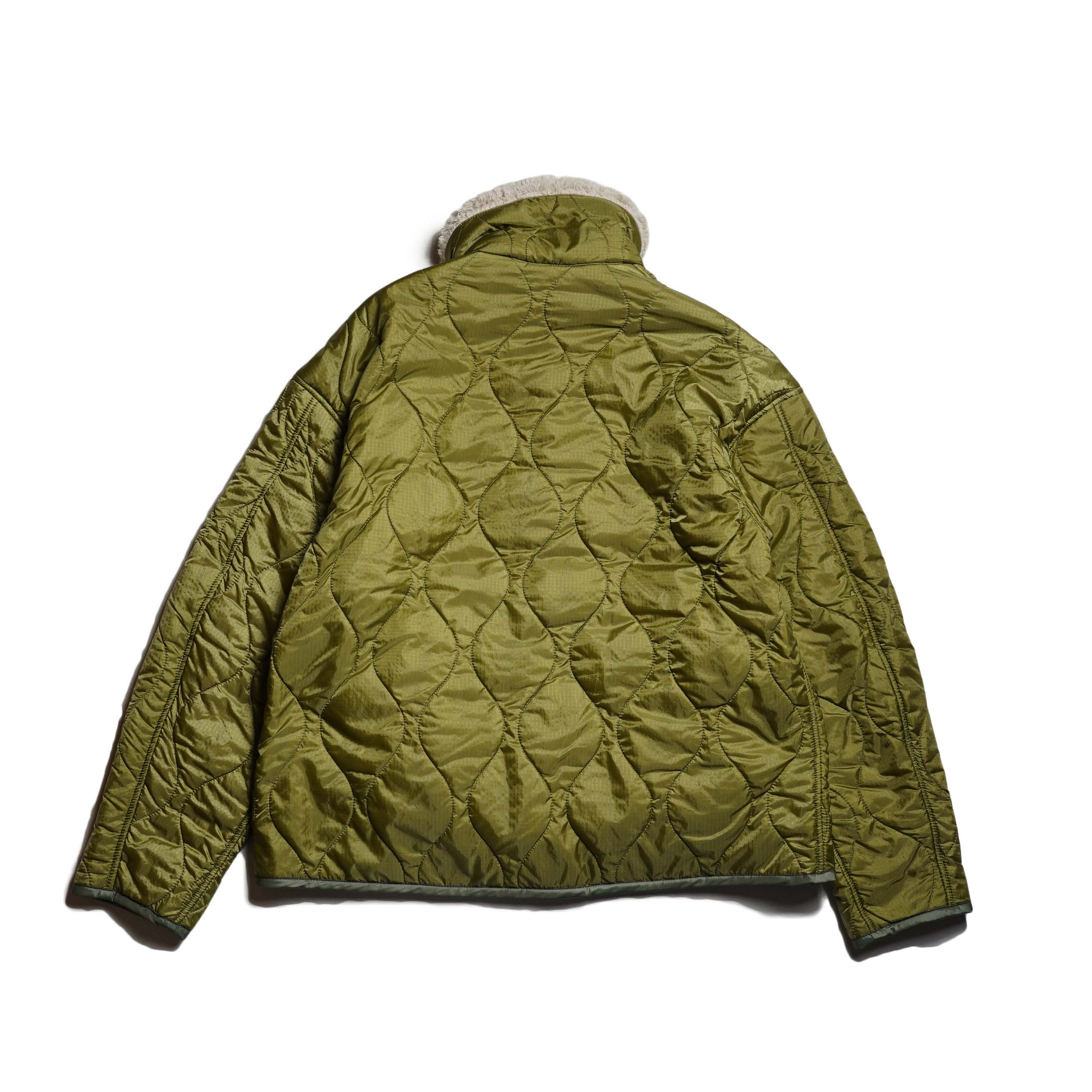 REMI RELIEF / ナイロンリップボアリバーシブルJKT (Khaki) A面-背面