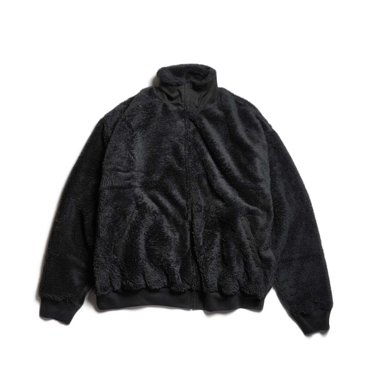 REMI RELIEF / シャギーフリースZIP JKT (Black)
