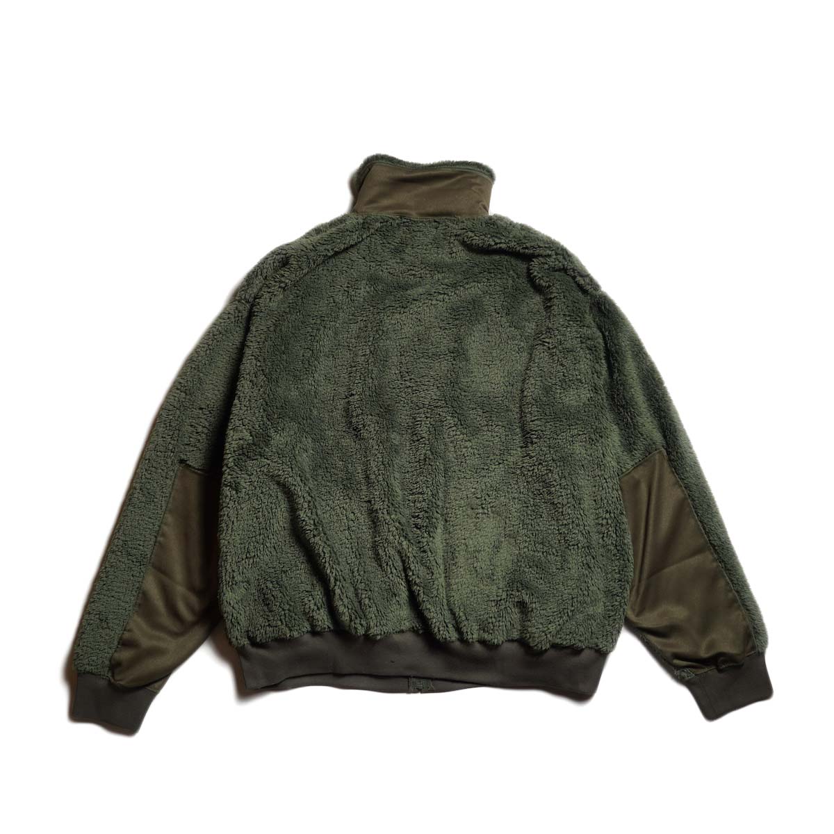 REMI RELIEF / シャギーフリースZIP JKT (Khaki) 背面