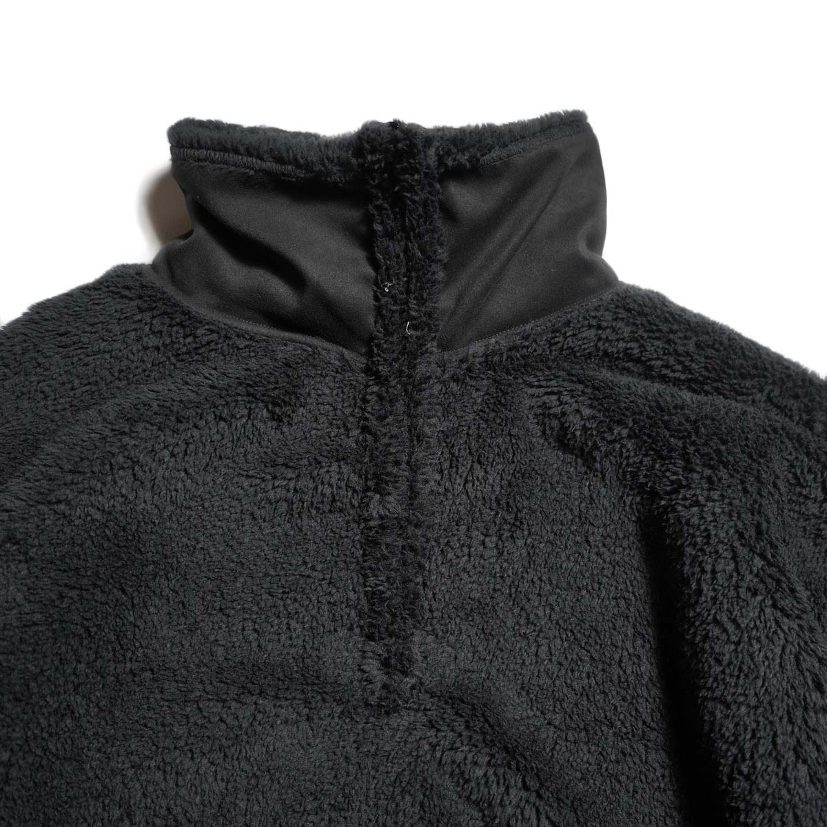 REMI RELIEF / シャギーフリースハーフZIP (Black) ネック