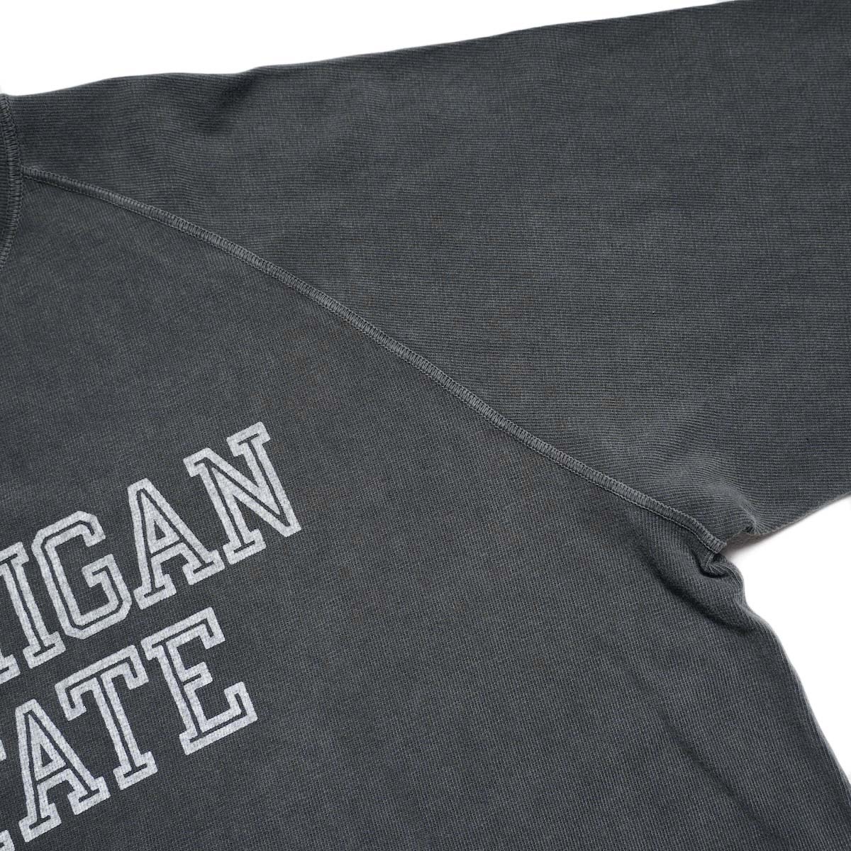 REMI RELIEF / 8/天竺ラグランロンT - MICHIGAN STATE (Black) ラグランスリーブ