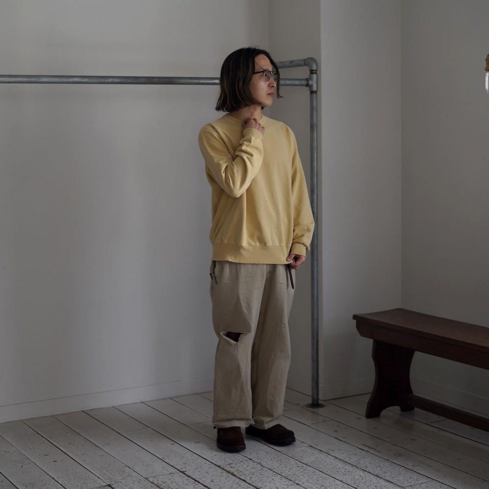 REMI RELIEF / SP加工裏毛クルー 163cm / size L着用②