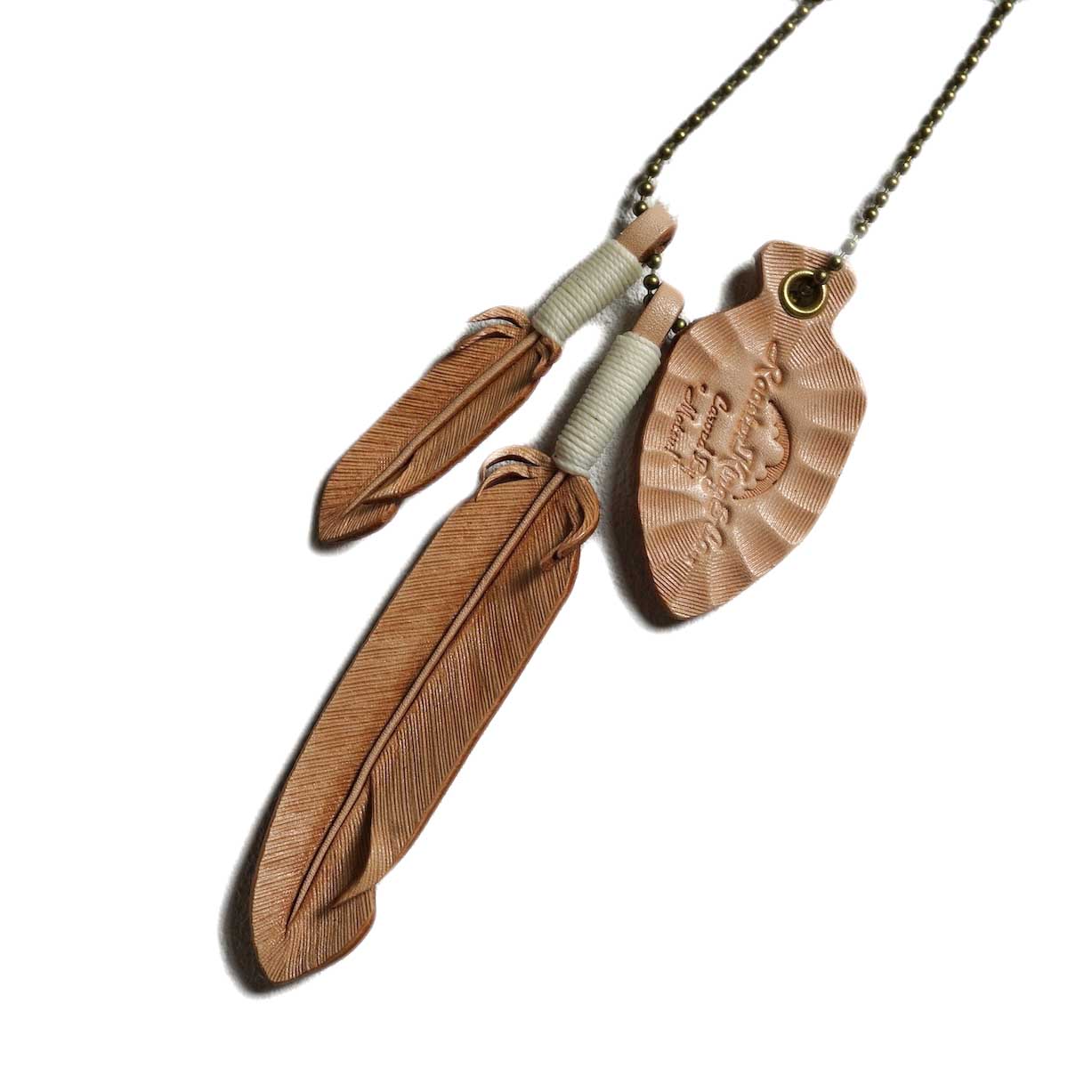 アクセサリー RoosterKing&Co Leather Feather Necklace RoosterKing&Co. / Leather Feather necklace (Natural)