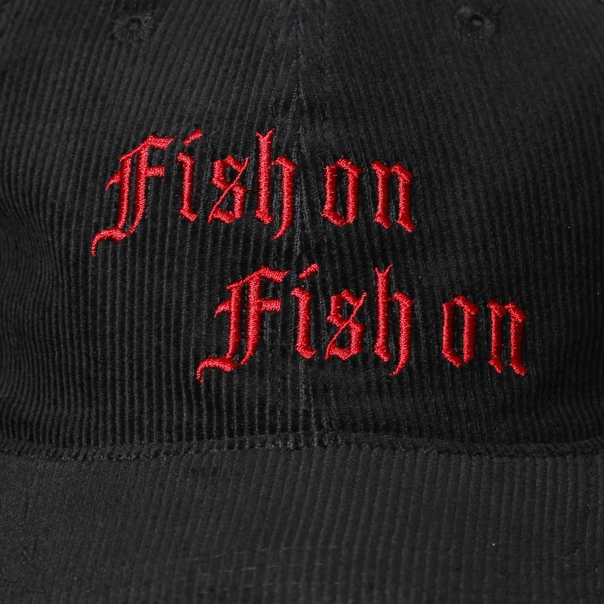 South2 West8 / 6Panel Cap - Corduroy (Black) 刺繍