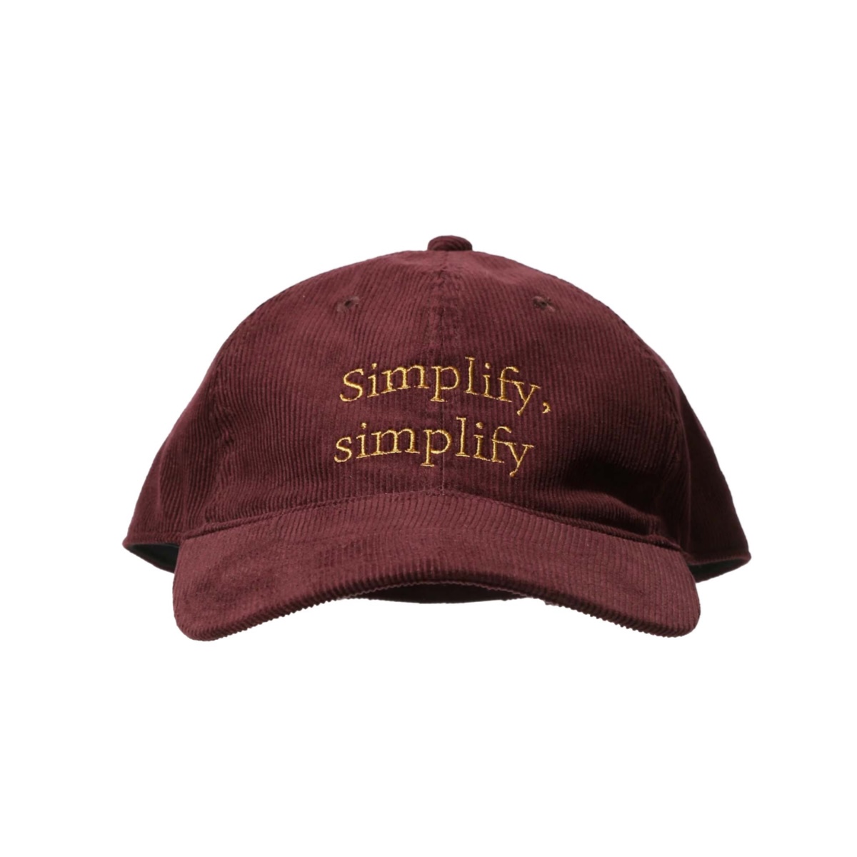 South2 West8 / 6Panel Cap - Corduroy (Burgundy) フロント