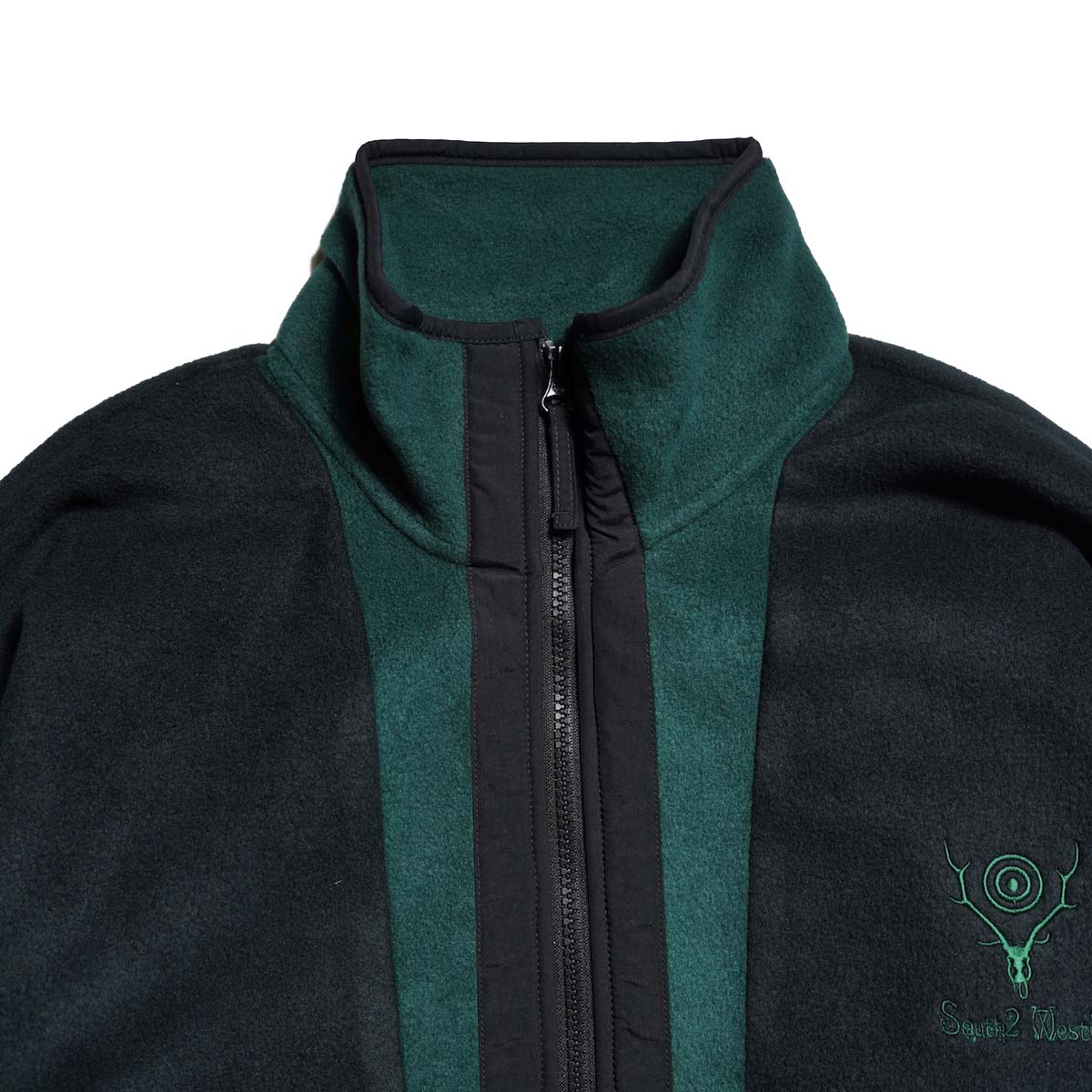 South2 West8 × COLUMBIA PFG / Wintertrainer™ Fleece Jacket (Black/Green) スタンドカラー