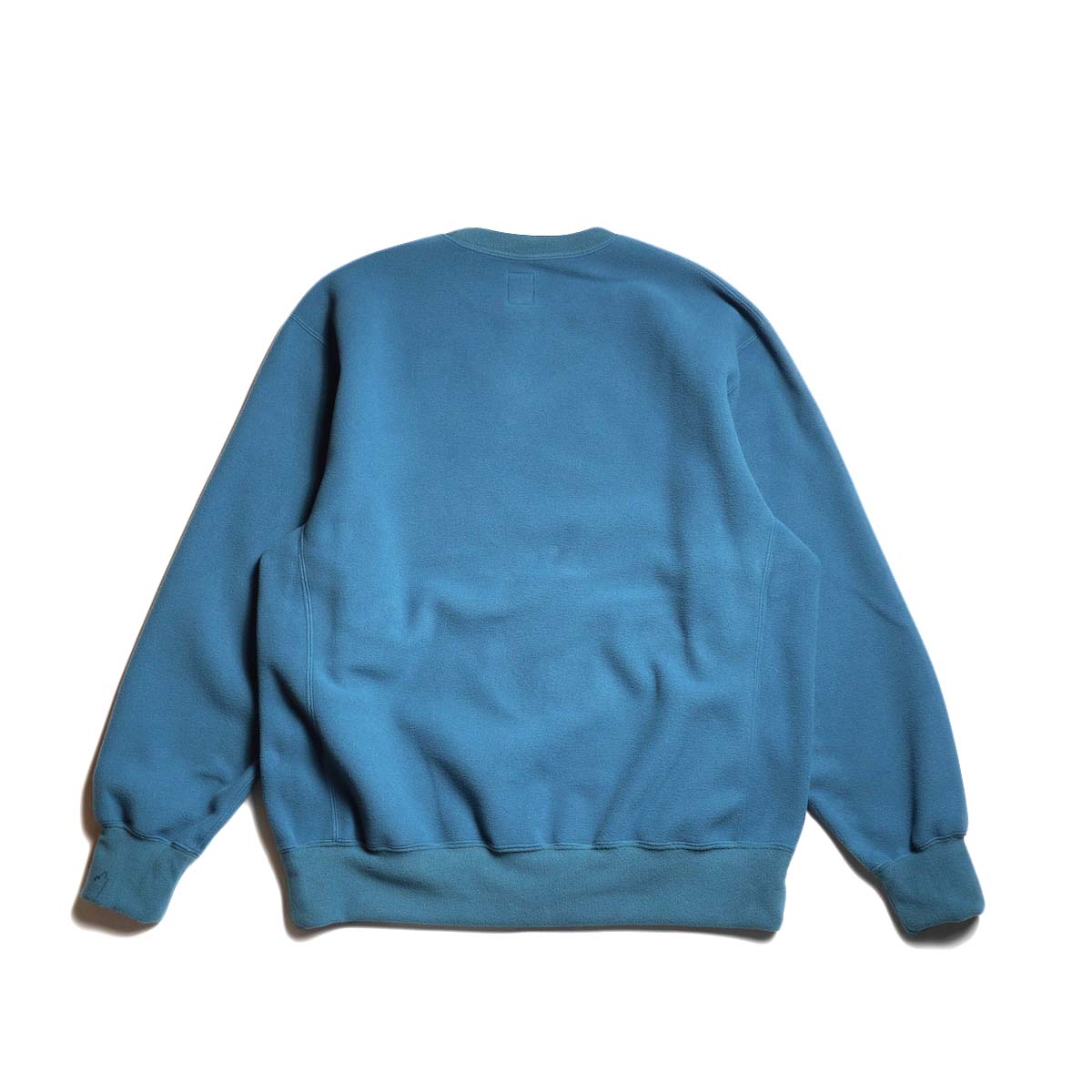 South2 West8 / Emb. Crew Neck Sweat Shirt - Poly Fleece (Blue) 背面