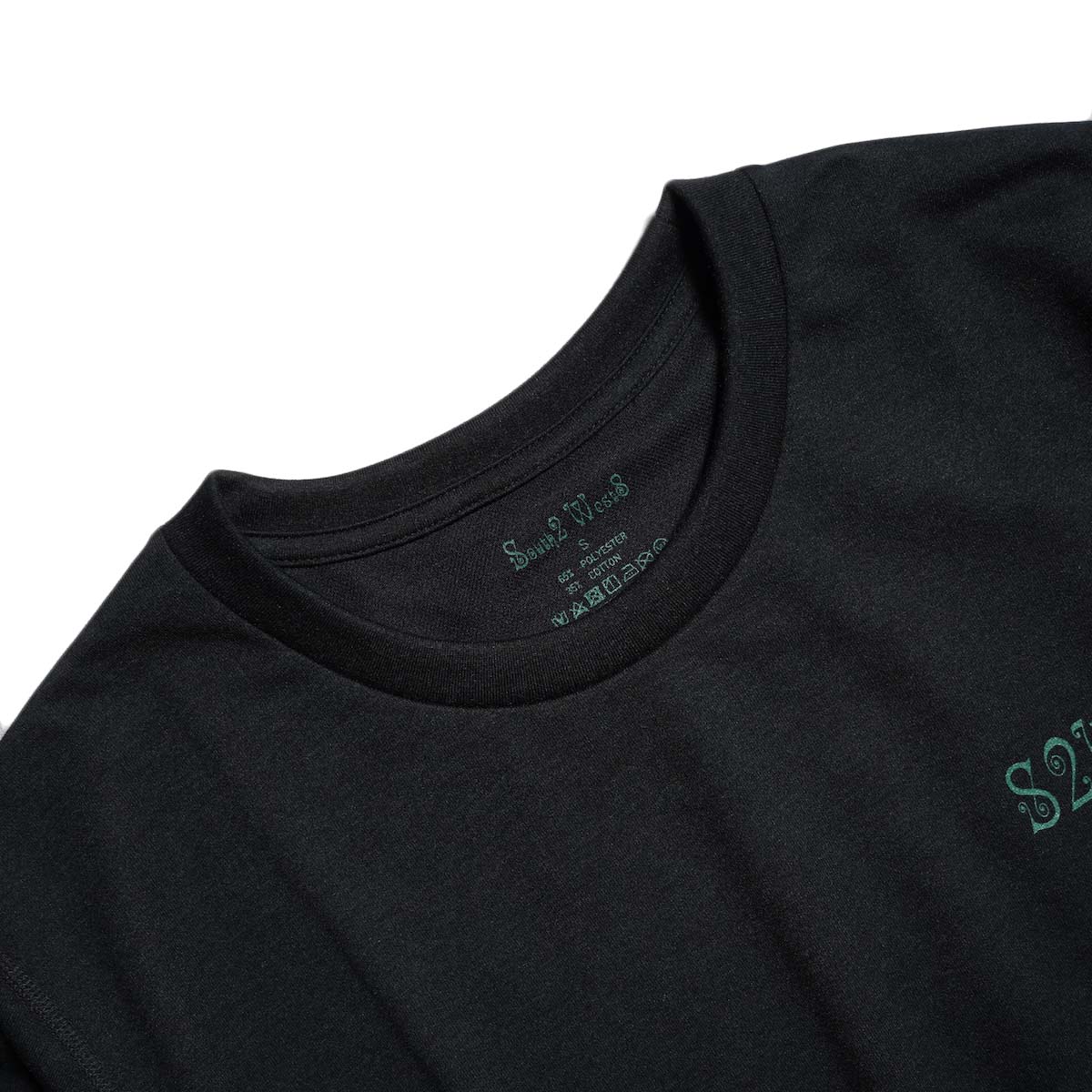 South2 West8 / S/S Crew Neck Tee - Skull & Target (Black) ネック