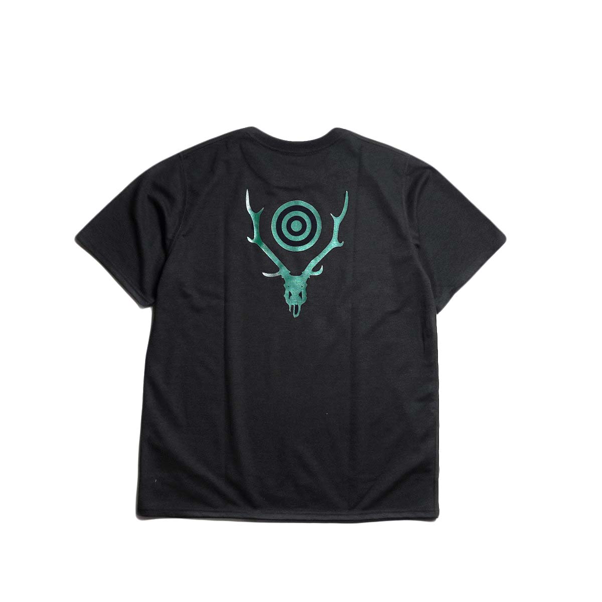 South2 West8 / S/S Crew Neck Tee - Skull & Target (Black) 背面