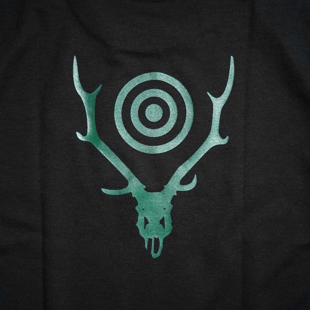 South2 West8 / S/S Crew Neck Tee - Skull & Target (Black) バックプリント