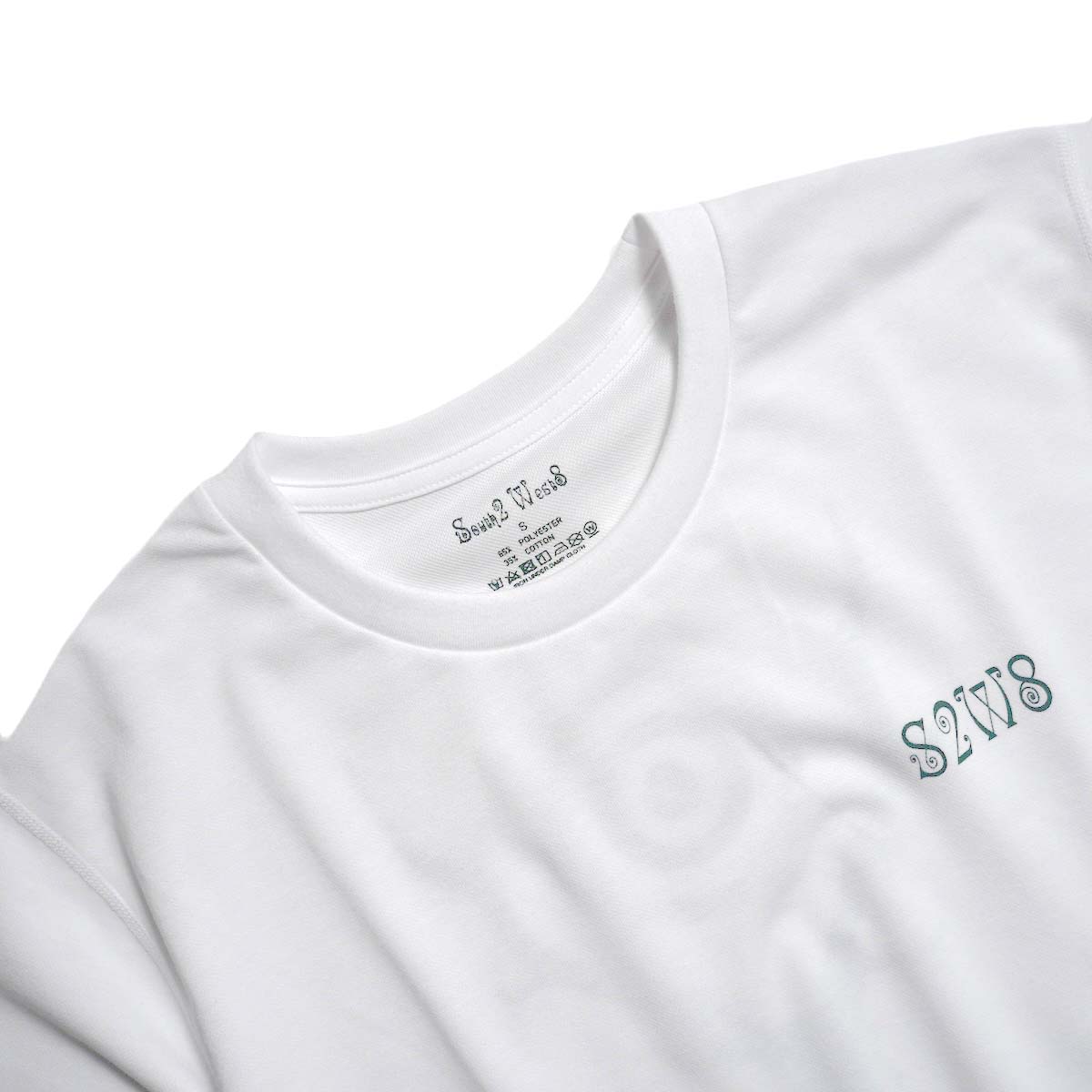 South2 West8 / S/S Crew Neck Tee - Skull & Target (White) ネック