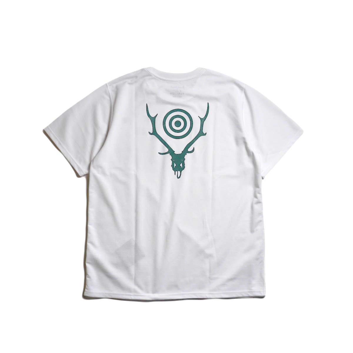 South2 West8 / S/S Crew Neck Tee - Skull & Target (White) 背面