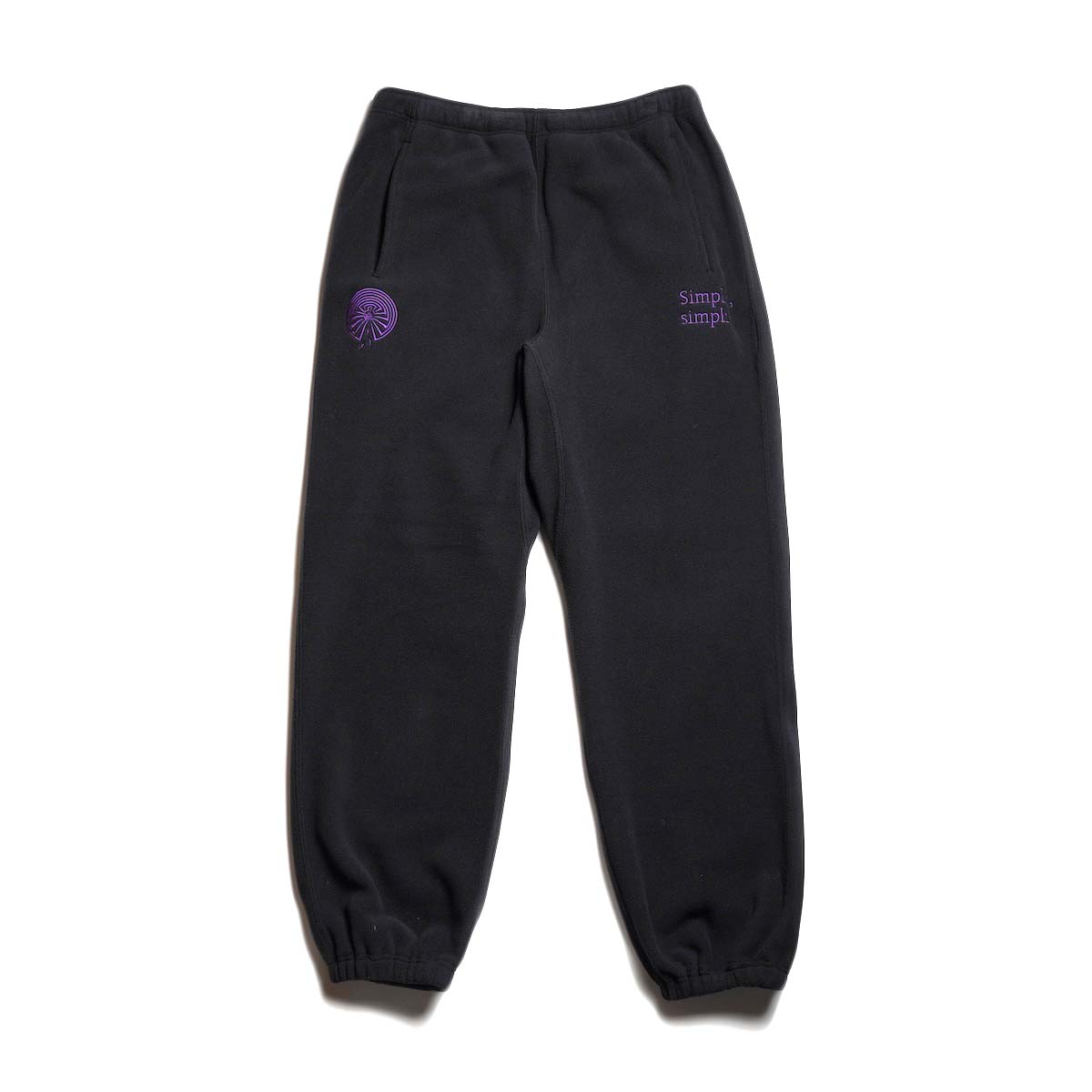 South2 West8 / Emb. String Sweat Pant - Poly Fleece (Black)