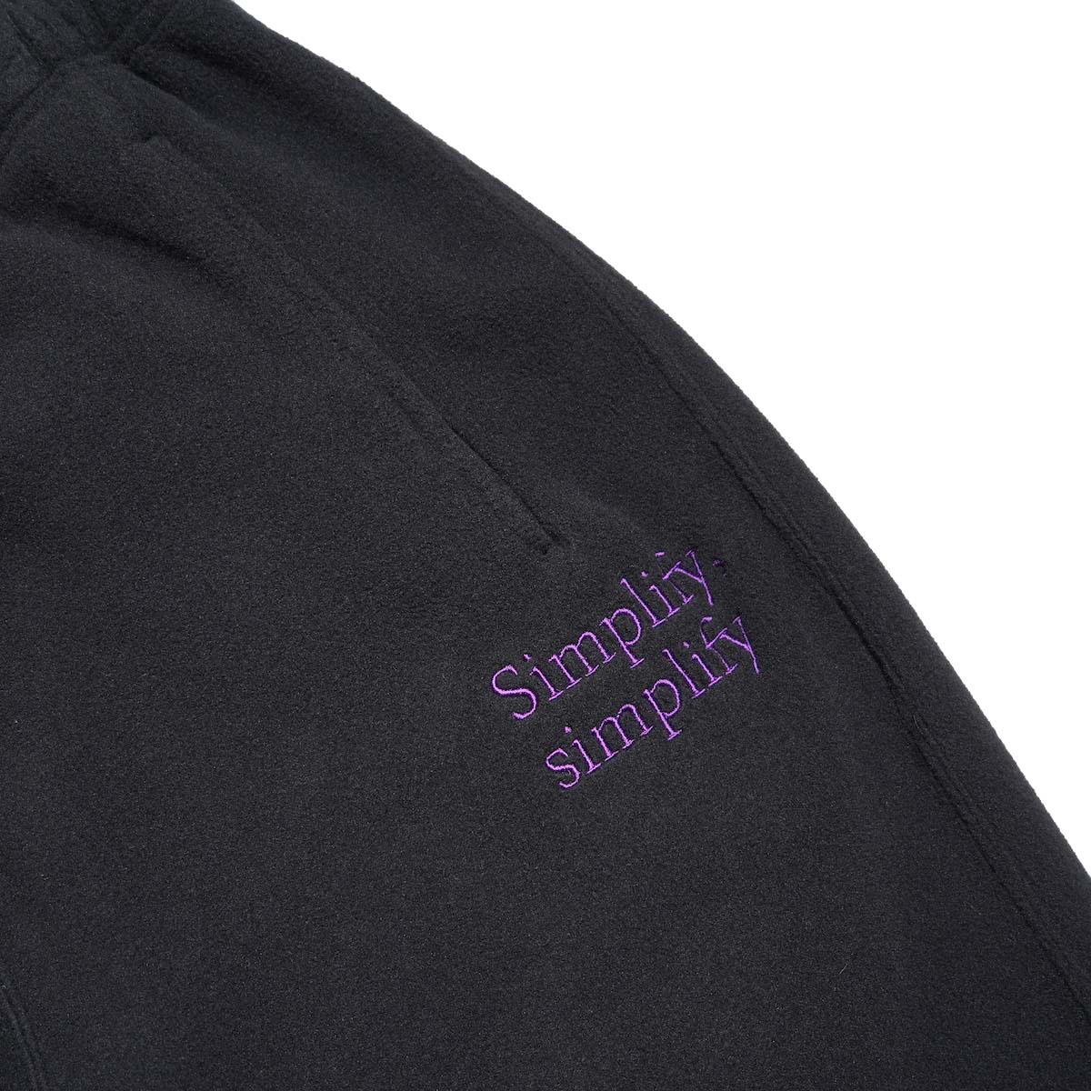 South2 West8 / Emb. String Sweat Pant - Poly Fleece (Black) ロゴ刺繍