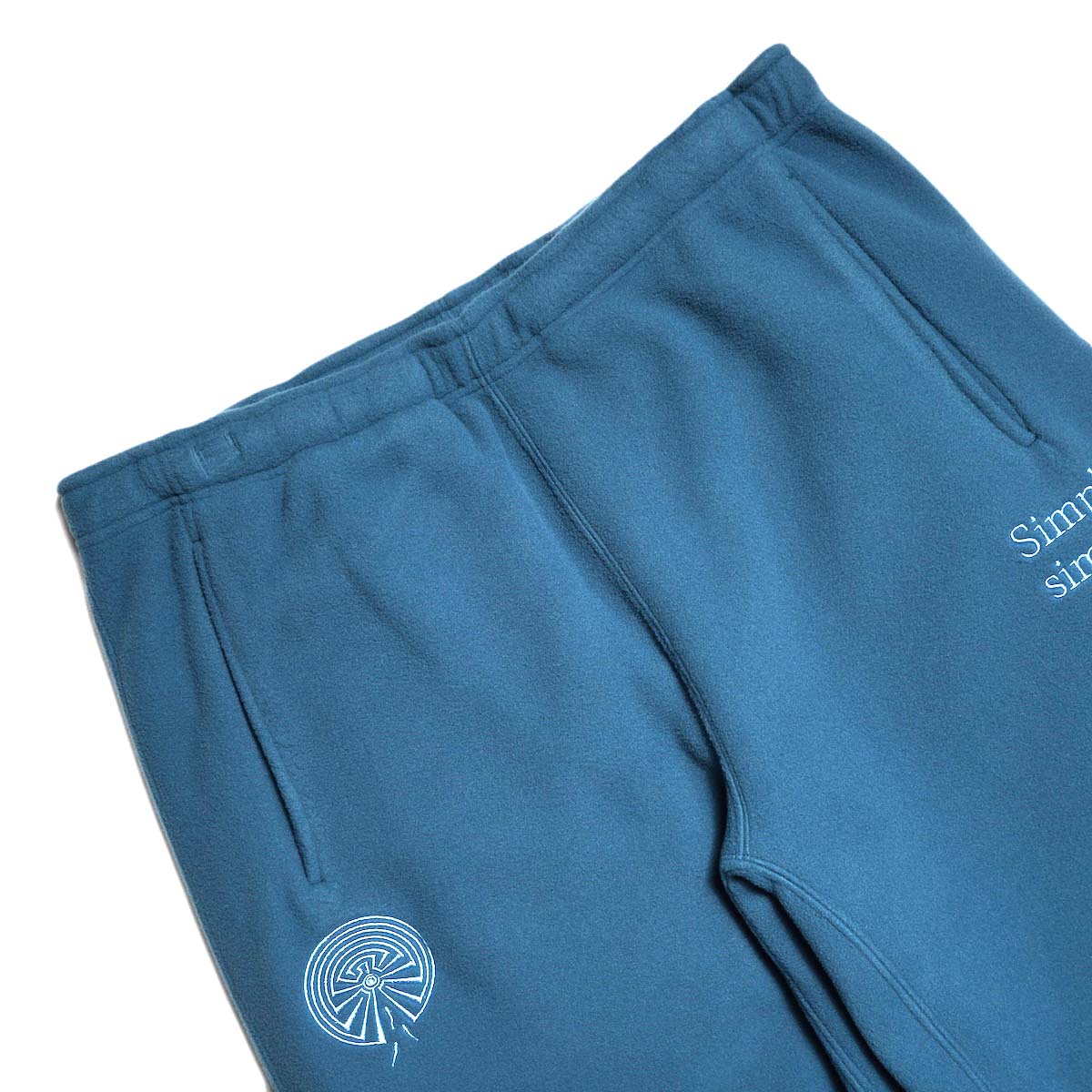 South2 West8 / Emb. String Sweat Pant - Poly Fleece (Blue) ウエスト