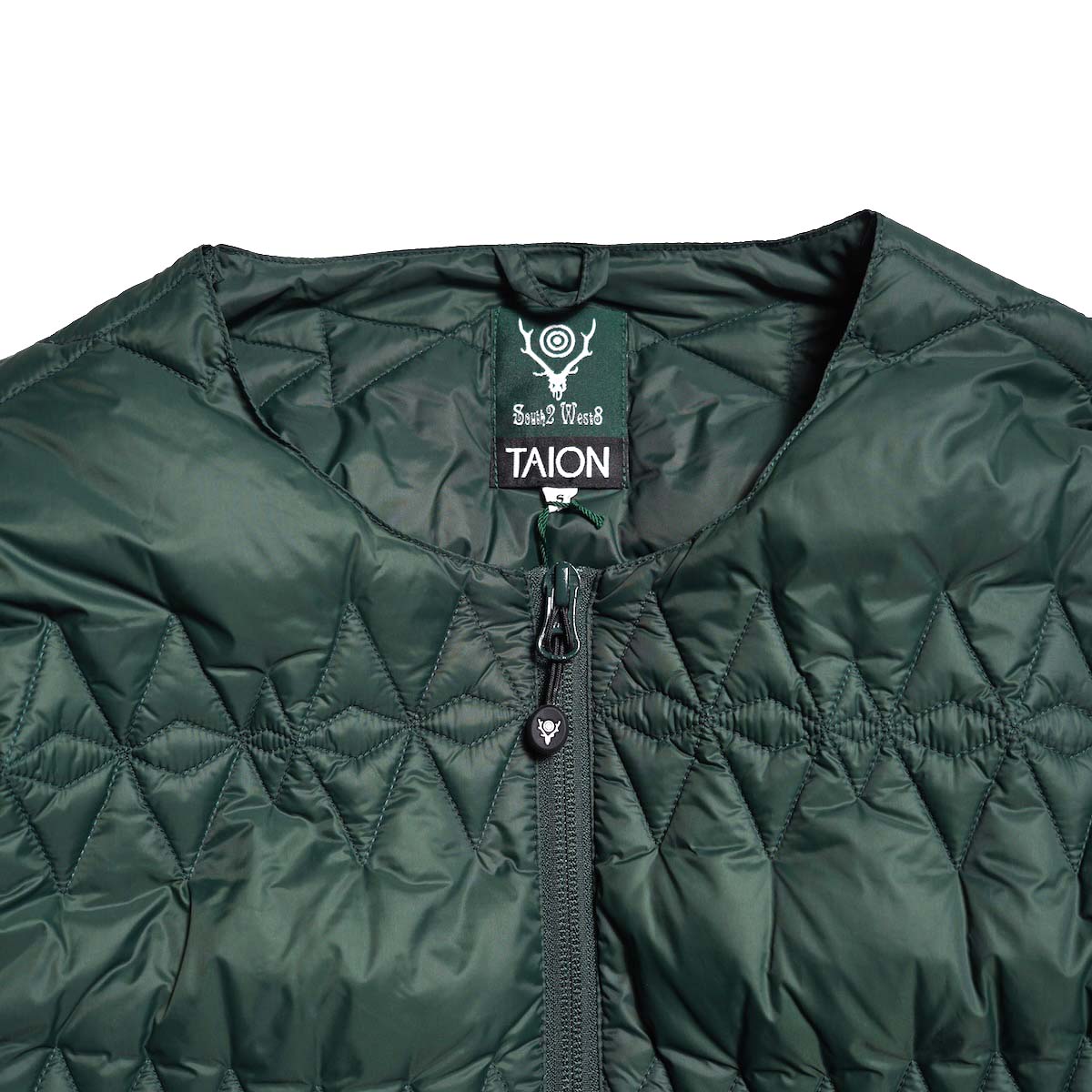 South2 West8 × TAION / Inner Down Jacket (Green) ネック