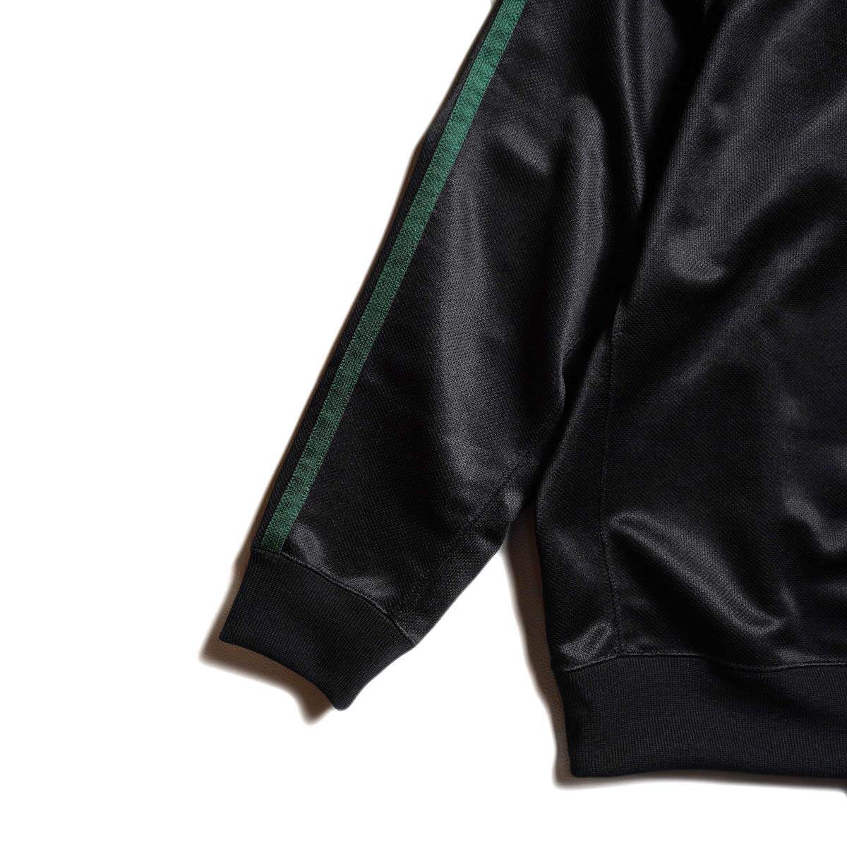 South2 West8 / Trainer Crew Neck Shirt - Poly Smooth (Black) 袖