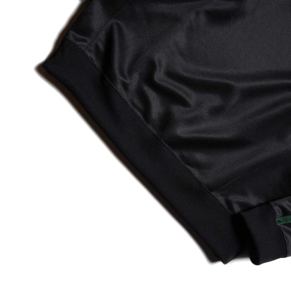 South2 West8 / Trainer Crew Neck Shirt - Poly Smooth (Black) 裾リブ