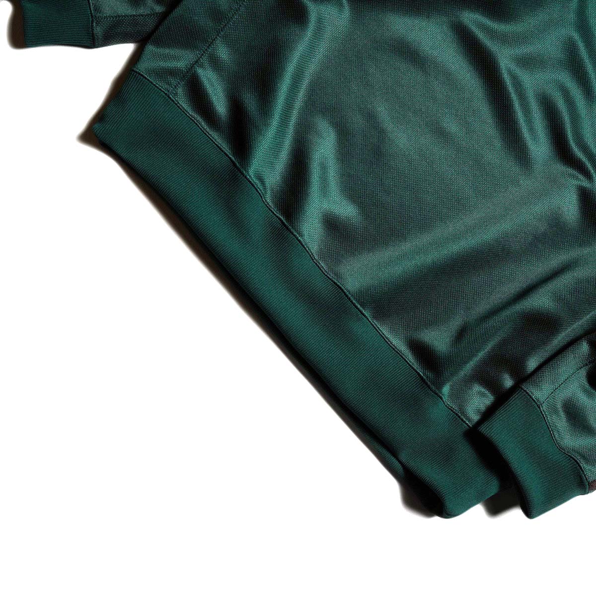 South2 West8 / Trainer Crew Neck Shirt - Poly Smooth (Green) 裾リブ