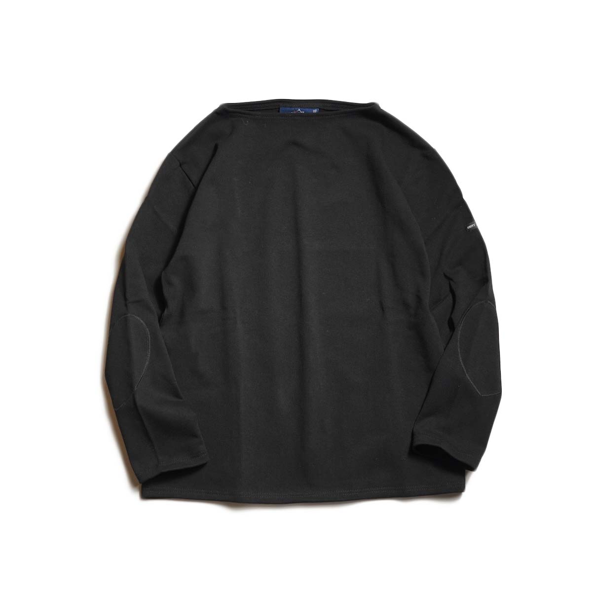 SAINT JAMES / OUESSANT "HEART ELBOW PATCH" (Noir/Noir) 正面