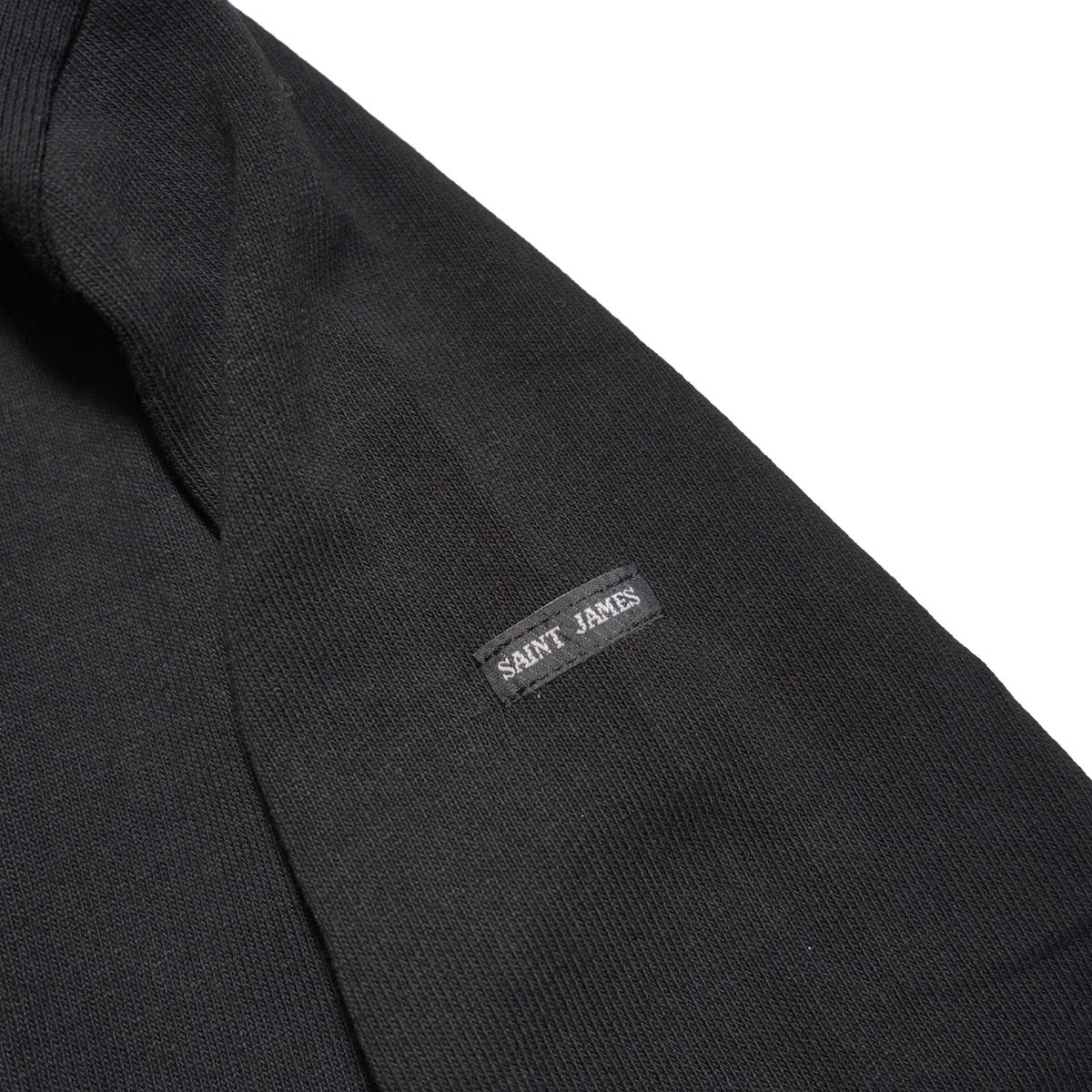 SAINT JAMES / OUESSANT "HEART ELBOW PATCH" (Noir/Noir) 袖タグ