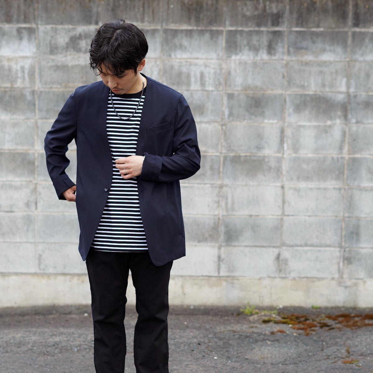 ソフネット SOPHNET． SOLOTEX TROPICAL STRETCH WOOL NOCOLLAR