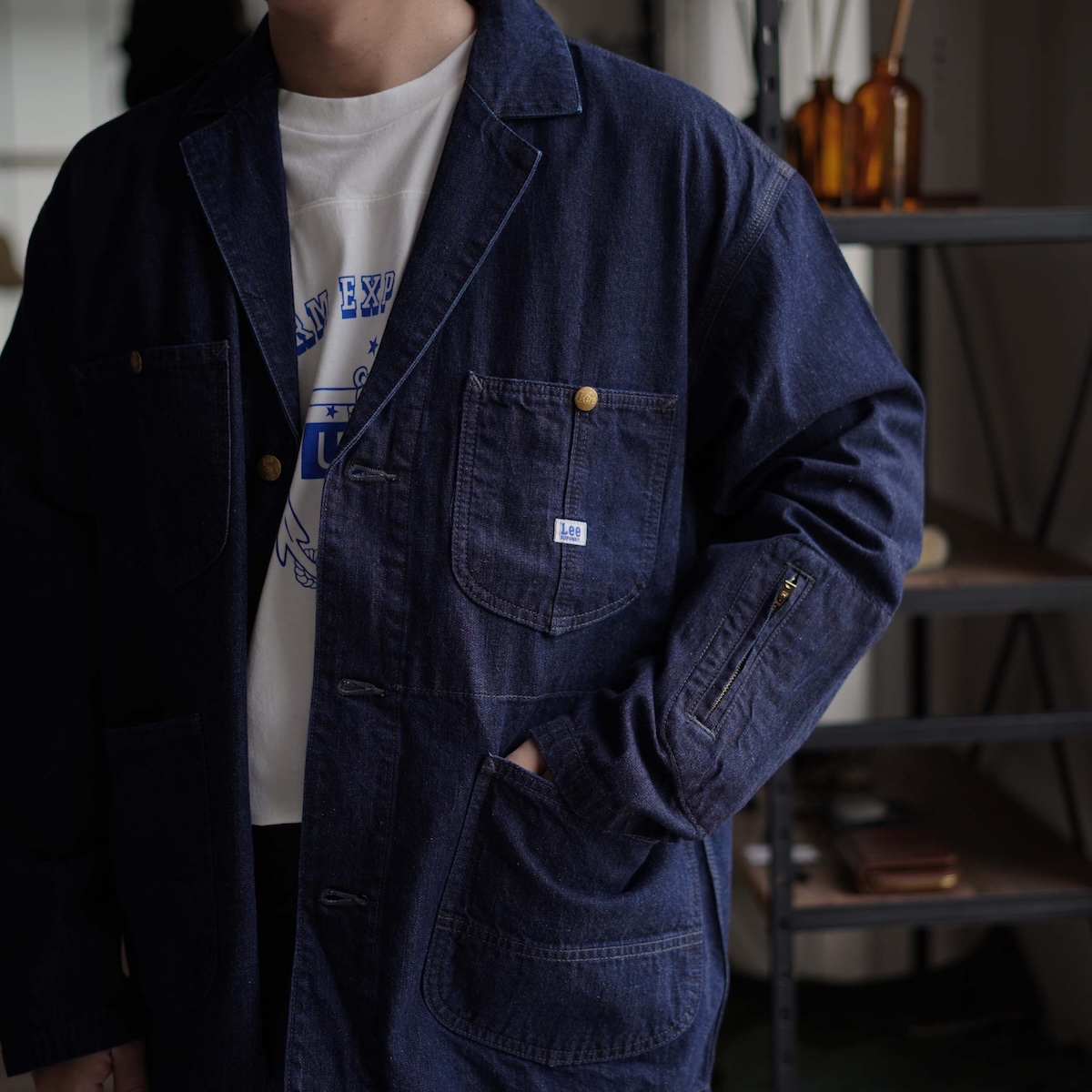 SOPHNET.  / Lee DUNGAREES LOCO JACKET (Indigo) 178cm/size3 着用②