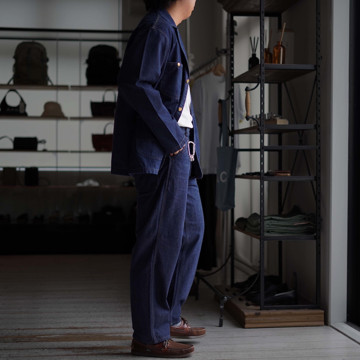SOPHNET.  / Lee DUNGAREES SHIRRING SLACKS (Indigo) 178cm/size3 着用②
