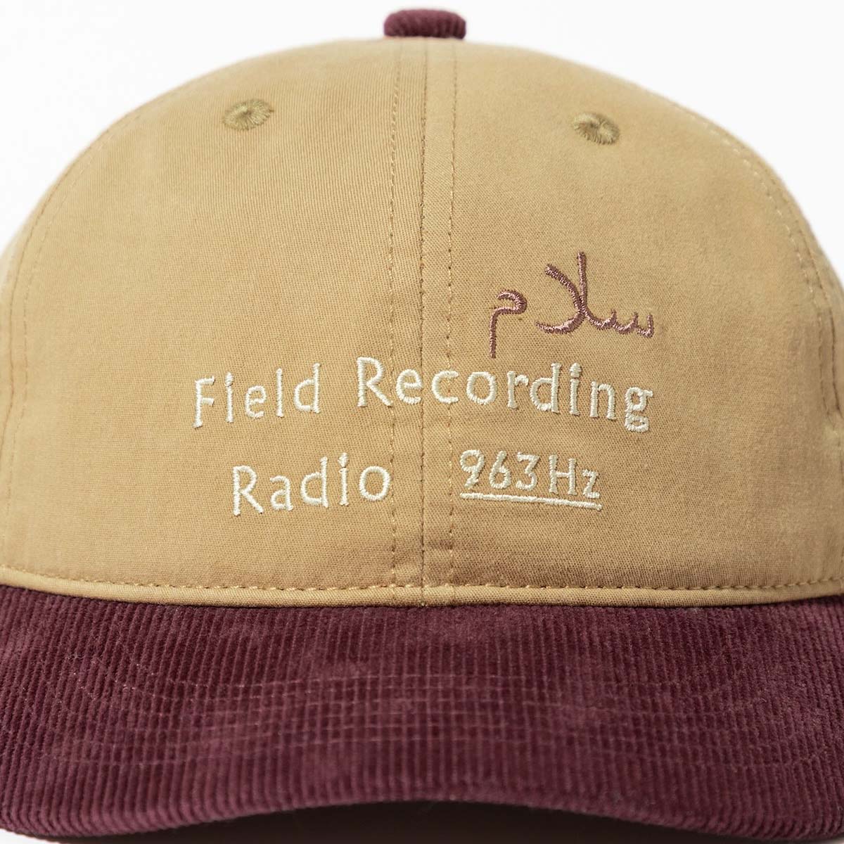 TACOMA FUJI RECORDS / FIELD RECORDING RADIO CAP  (Brown×Burgundy) 刺繍