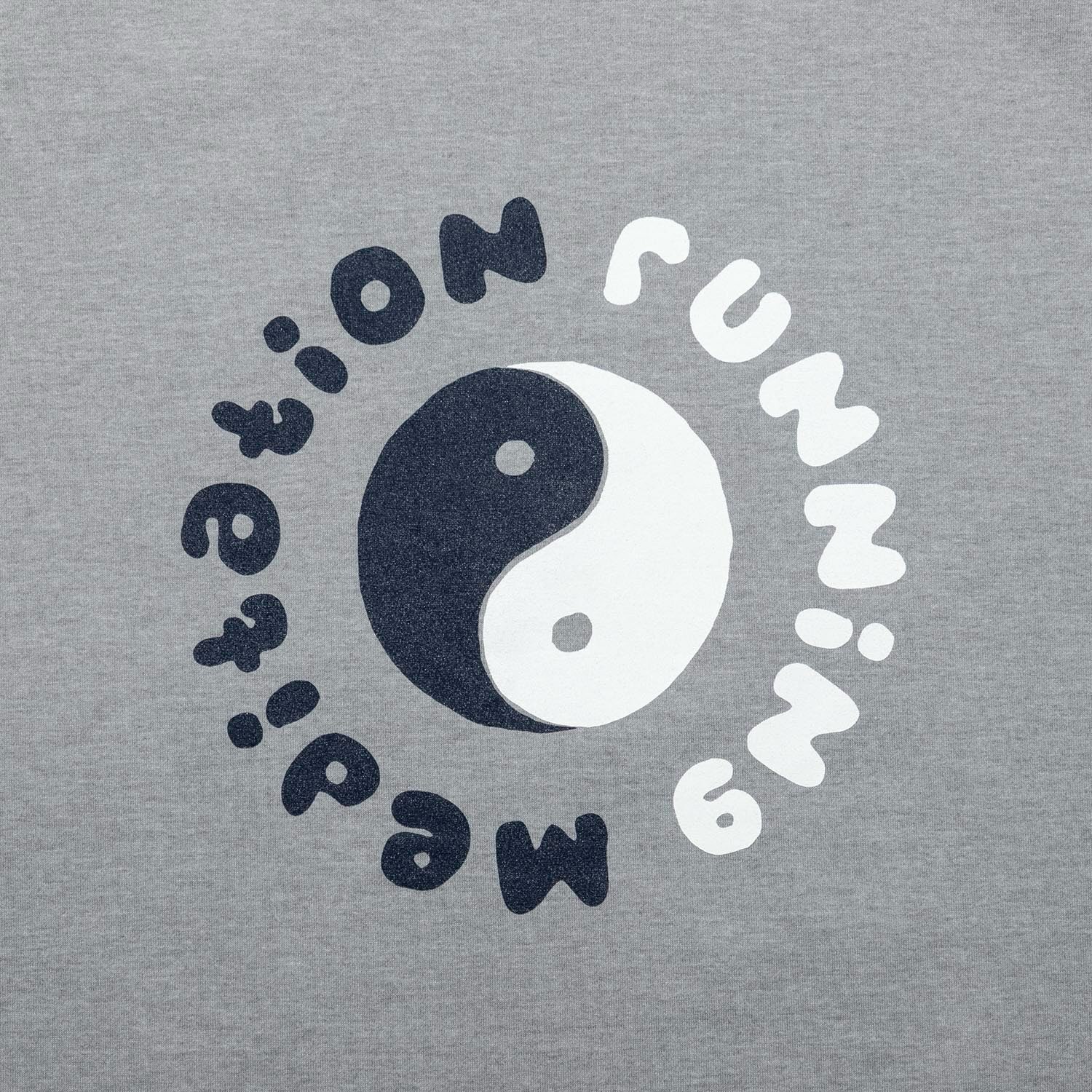 TACOMA FUJI RECORDS / RUNNING MEDITATION POLY LS Tee  (Heather Gray) フロントプリント