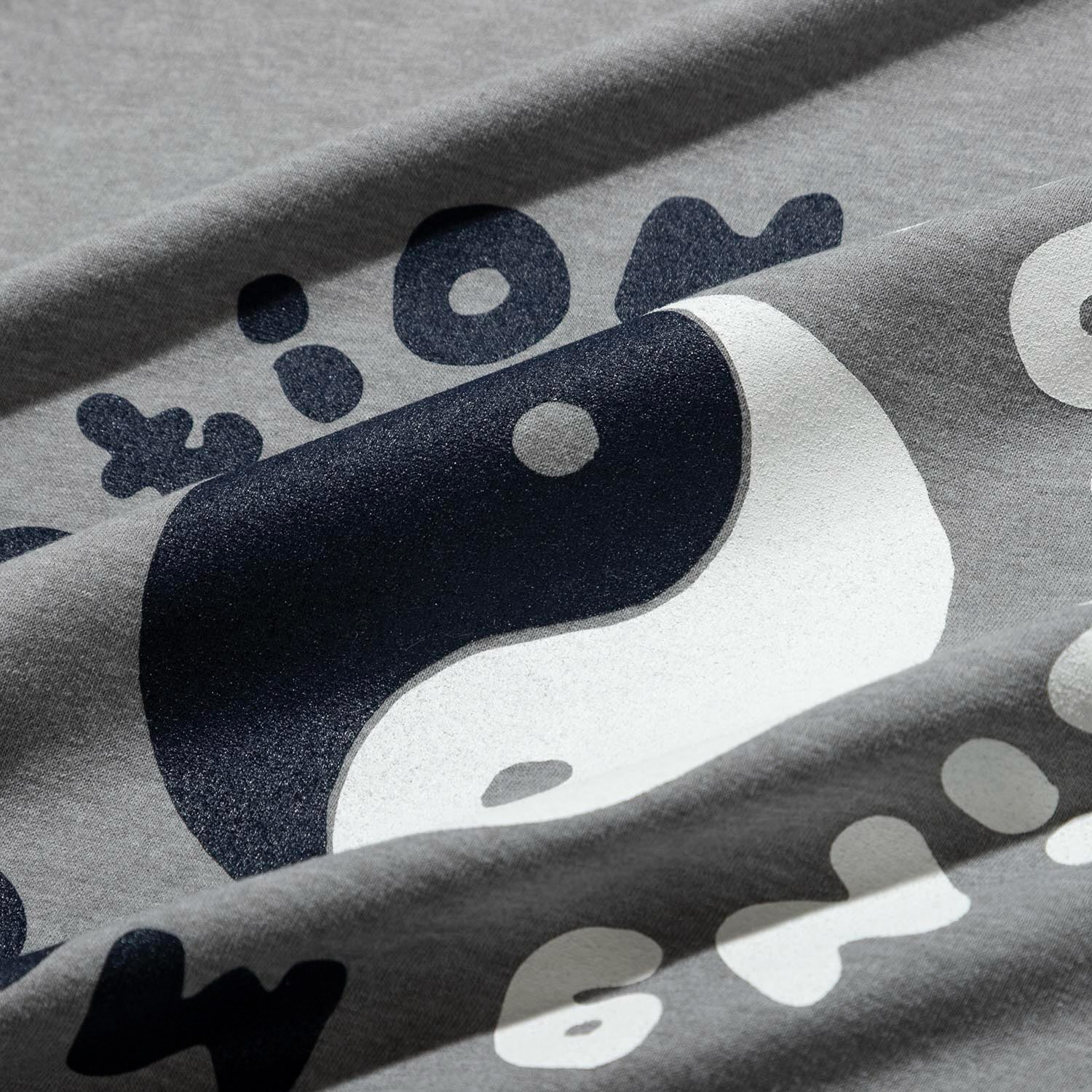 TACOMA FUJI RECORDS / RUNNING MEDITATION POLY LS Tee  (Heather Gray) 素材感